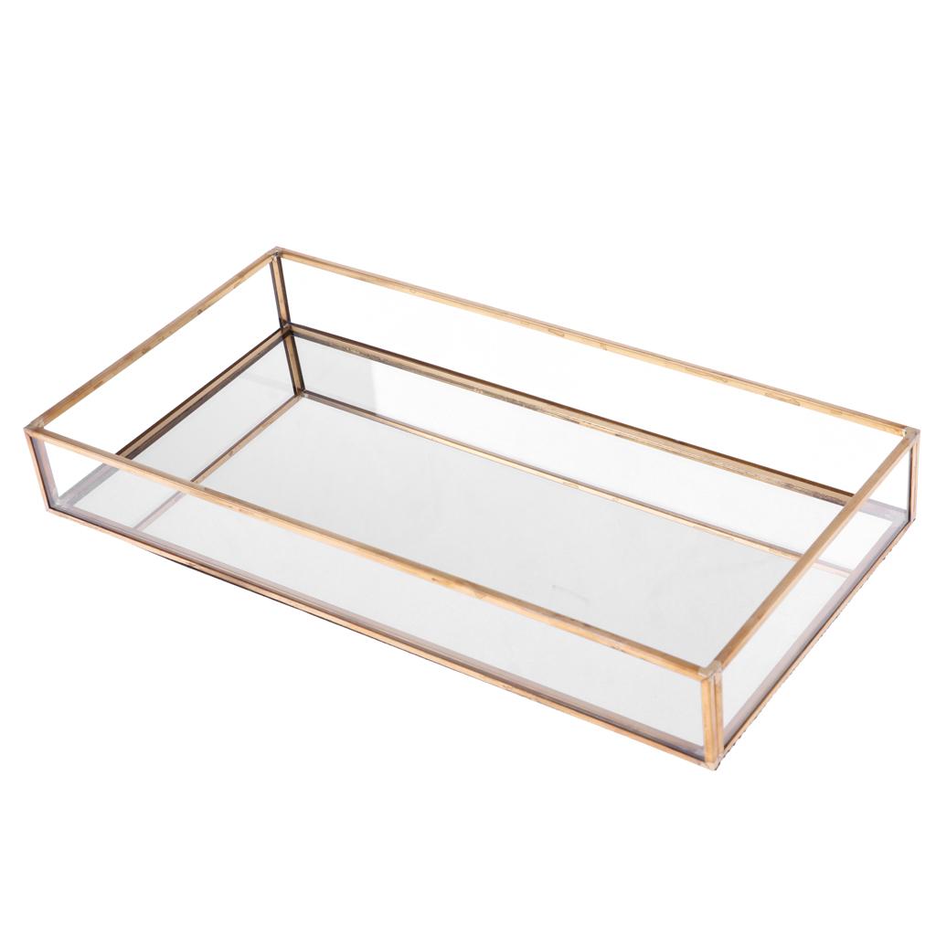 2pcs Geometric Glass Jewelry Box Terrarium Plant Succulent Planter Box