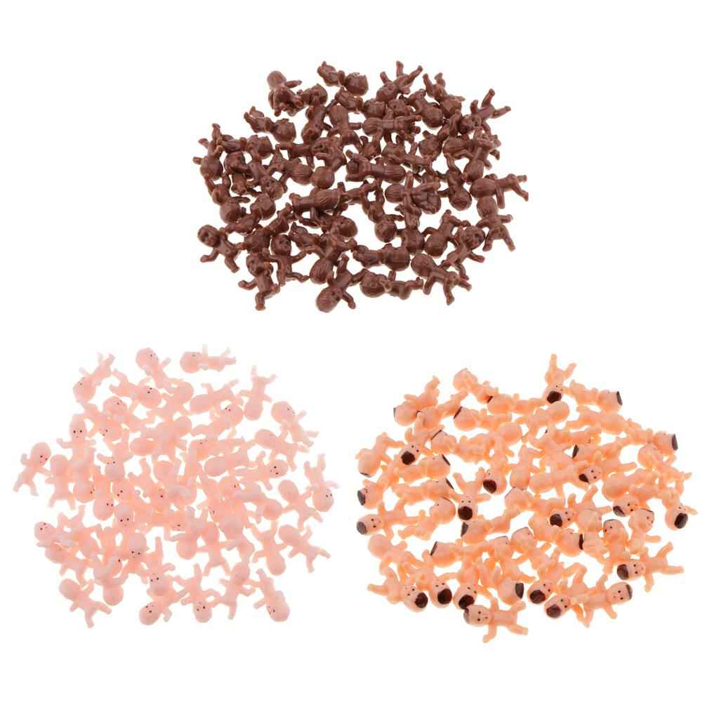 50pcs Mini Newborn Baby Doll Toy Baby Shower Decor Party Bag Filler  Pink