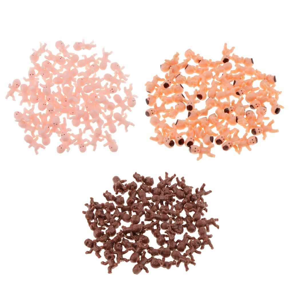 50pcs Mini Newborn Baby Doll Toy Baby Shower Decor Party Bag Filler  Pink