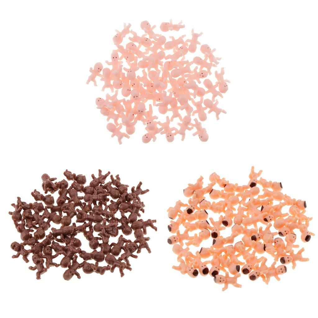 50pcs Mini Newborn Baby Doll Toy Baby Shower Decor Party Bag Filler  Pink