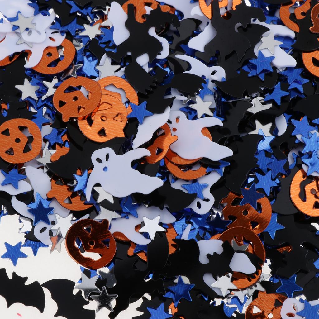 30g Assorted Halloween Pumpkin Witch Star Table Confetti DIY Party Decor