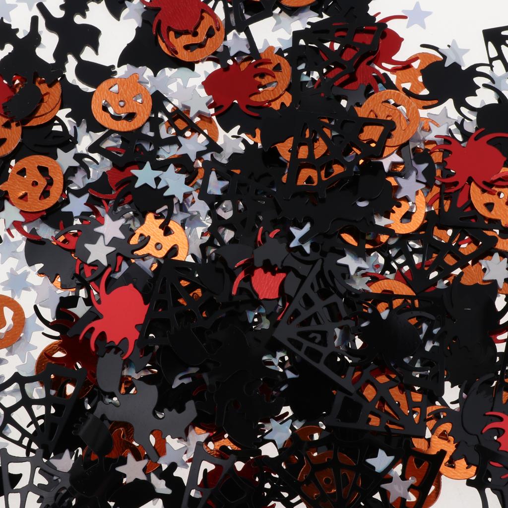 30g Assorted Halloween Pumpkin Spider Bat Confetti Party Decoration