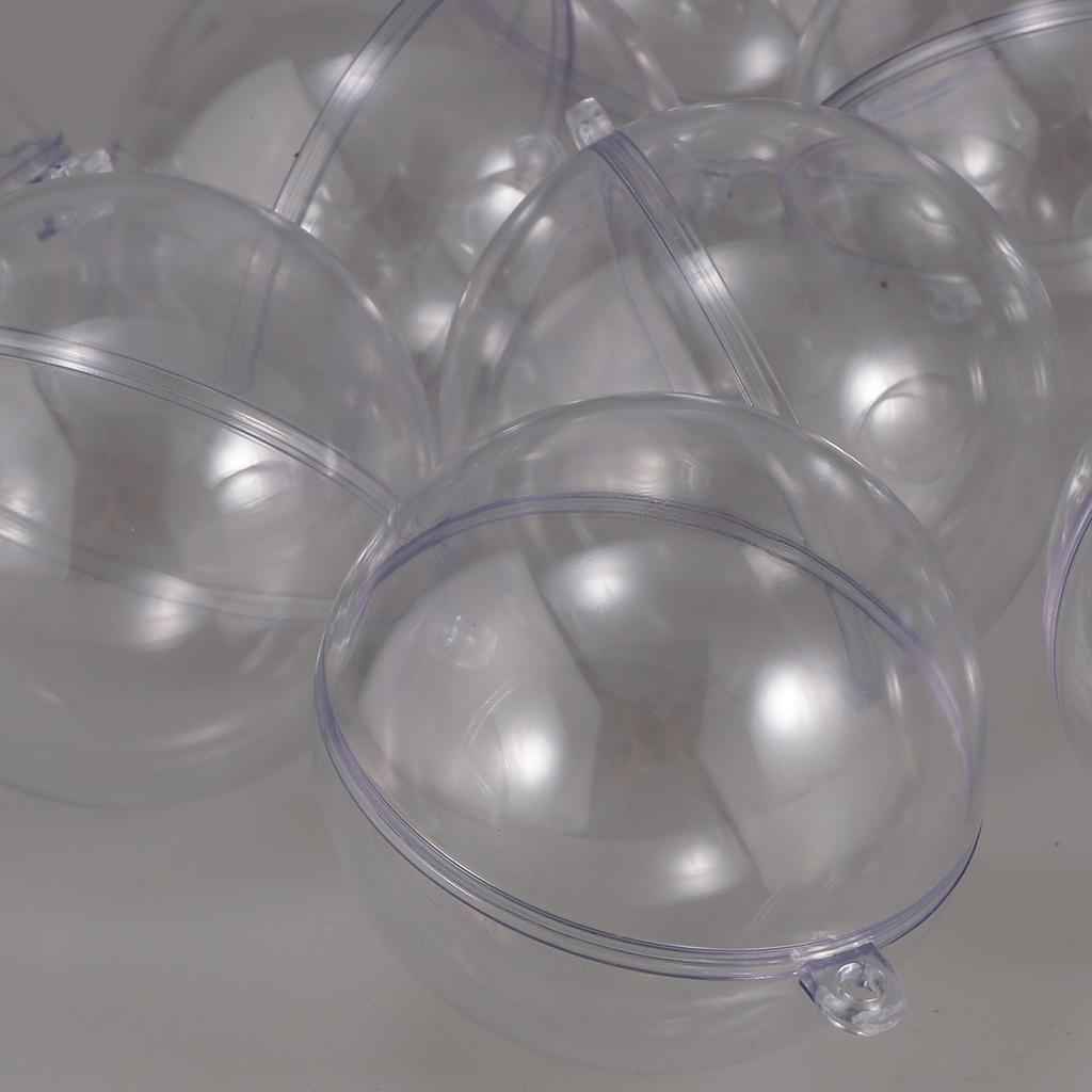 10pcs Clear Plastic Fillable Ball Ornaments Christmas Candy Box Crafts 5cm