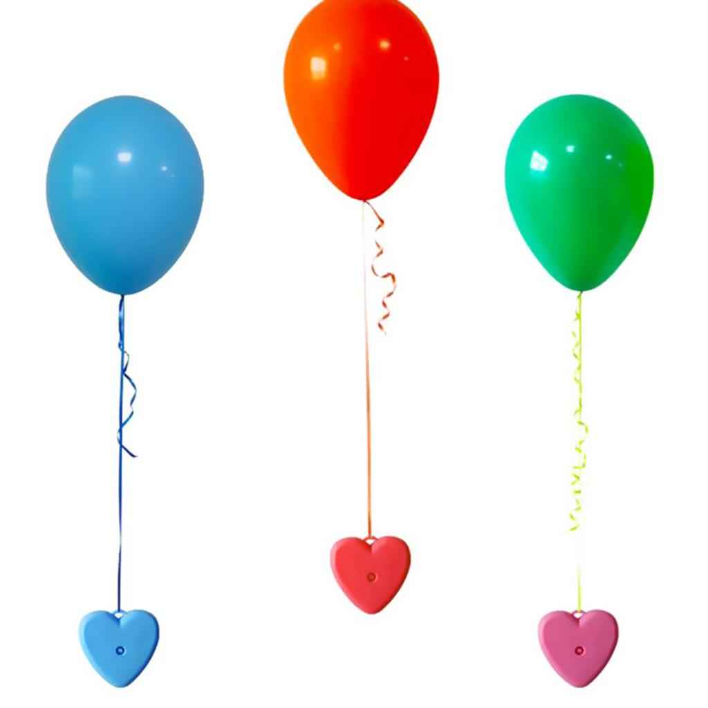 Pieces of 10 Colorful Heart Shape Balloon Weight