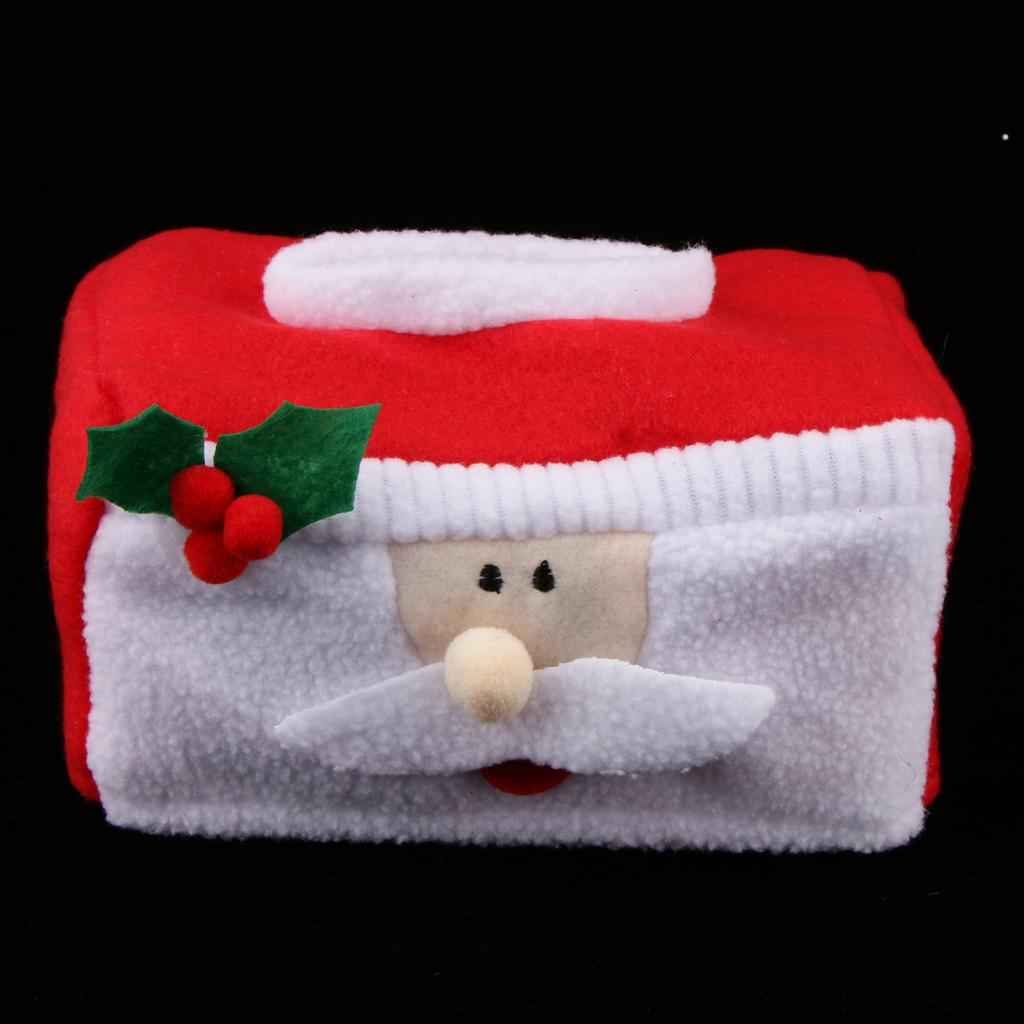 Christmas Tissue Box Napkin Holder Paper Towel Box Christmas Decor Santa