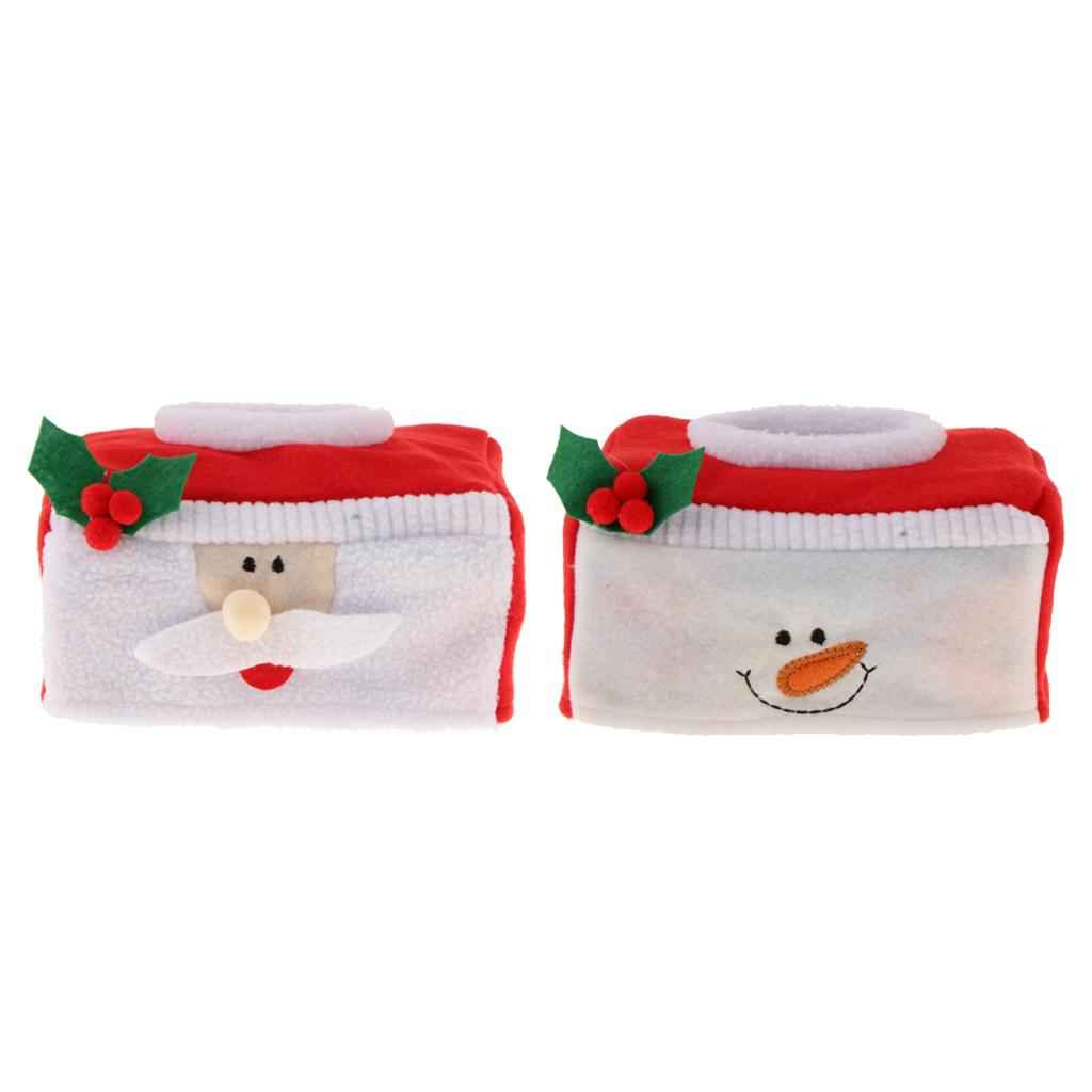 Christmas Tissue Box Napkin Holder Paper Towel Box Christmas Decor Santa