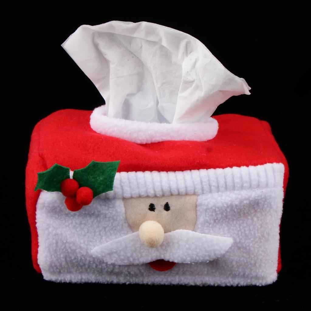 Christmas Tissue Box Napkin Holder Paper Towel Box Christmas Decor Santa