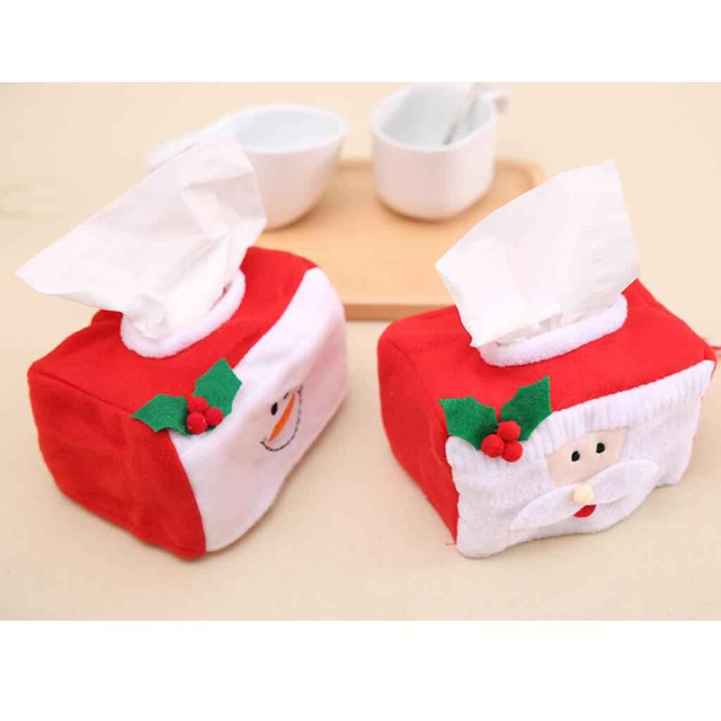 Christmas Tissue Box Napkin Holder Paper Towel Box Christmas Decor Santa