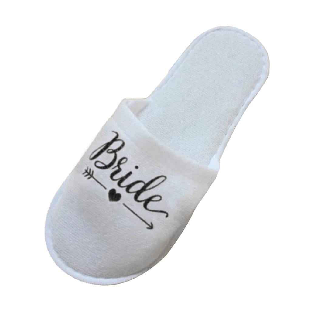 Disposable Wedding Bride Slippers Hotel Bachelorette Guest Supplies Black