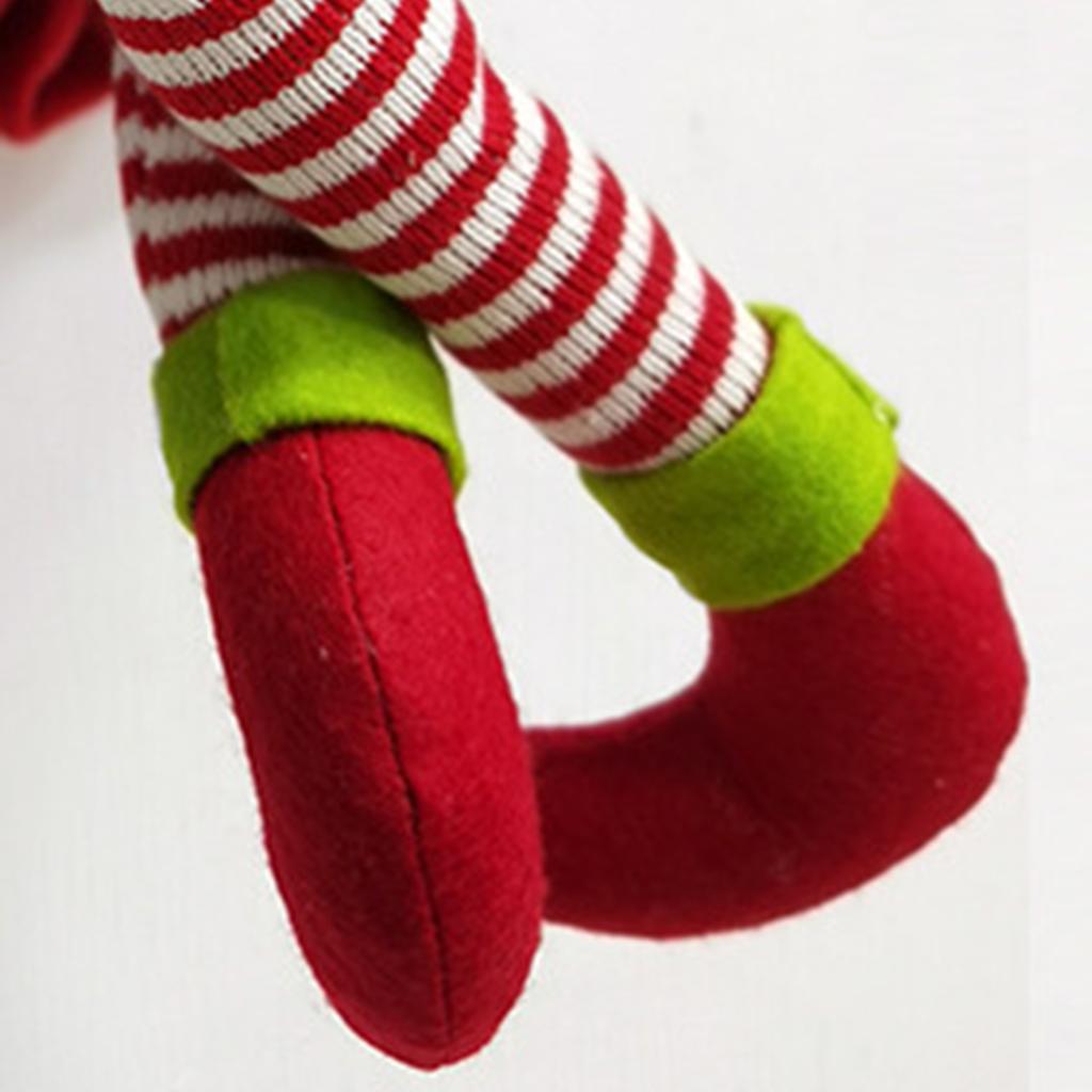 Artificial Wreath Striped Legs Elf Leg for Xmas Wall Party Red leg