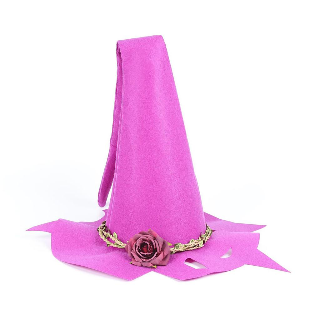 Child Witch Hat Halloween Classic Fun Tall Kid Witch Costume Party Hat Purple Red