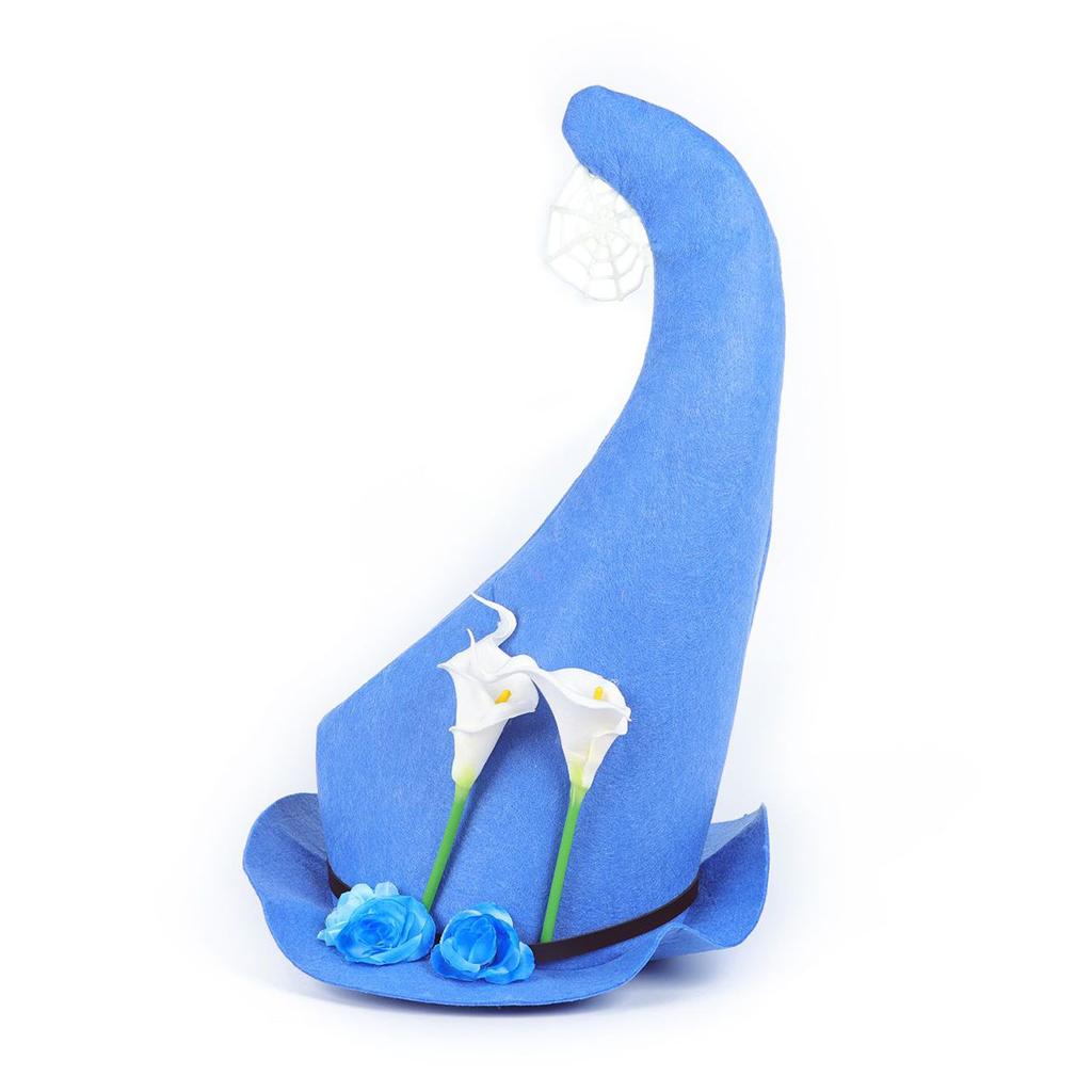 Child Witch Hat Halloween Classic Fun Tall Kid Witch Costume Party Hat Blue