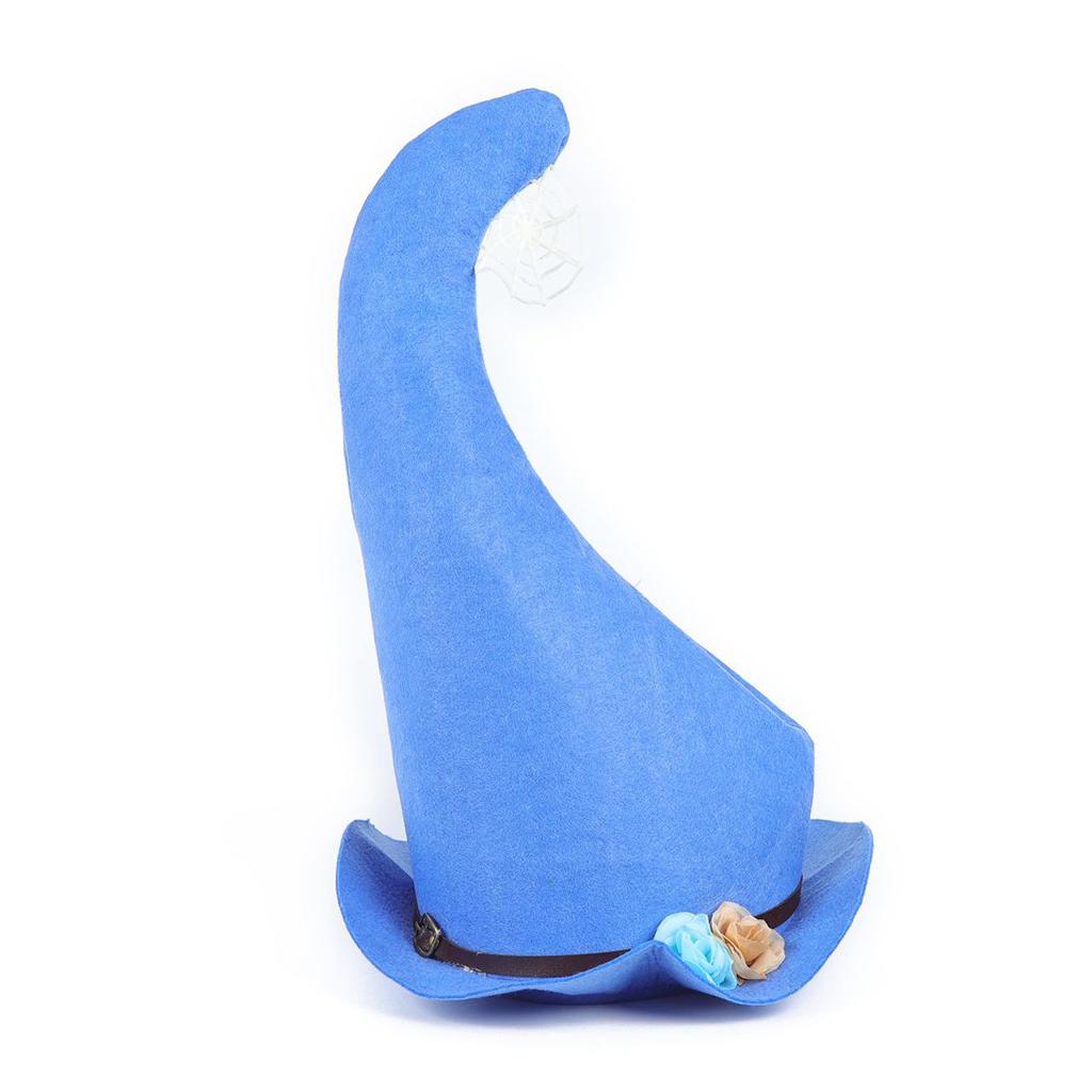 Child Witch Hat Halloween Classic Fun Tall Kid Witch Costume Party Hat Blue