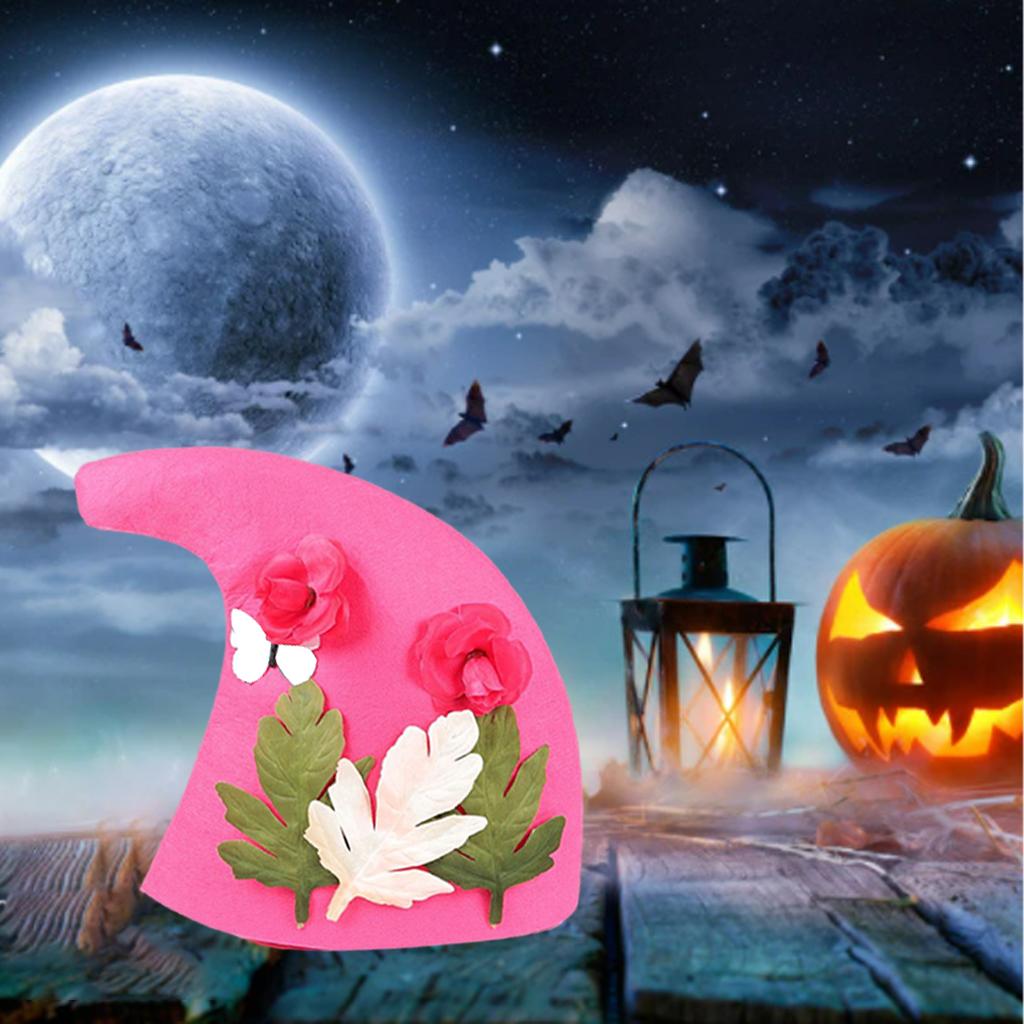 Child Witch Hat Halloween Classic Fun Tall Kid Witch Costume Party Hat Red
