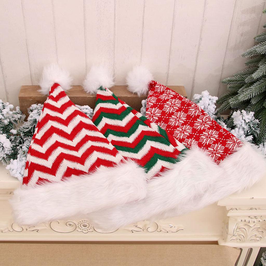 Christmas Hat Santa Claus Hat Adults Christmas Hat Holiday Decor Red White