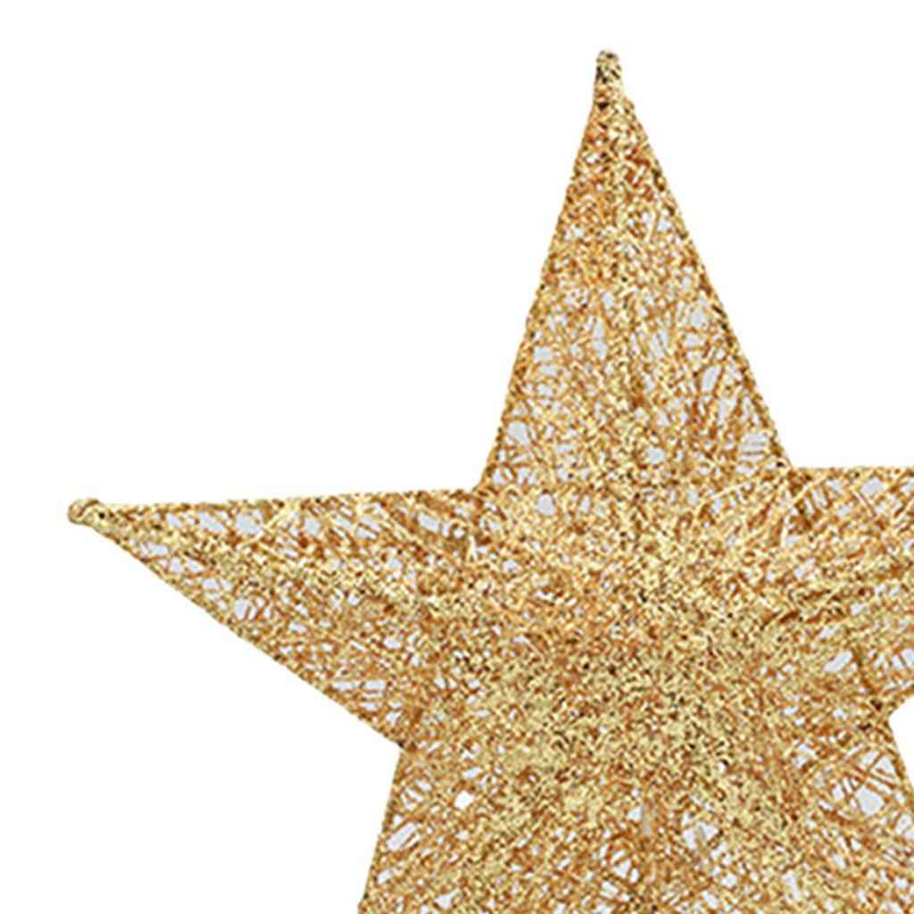 Tree Top Light Decorative Romantic Treetop Star Topper Lights for Party 20cm Champagne Gold