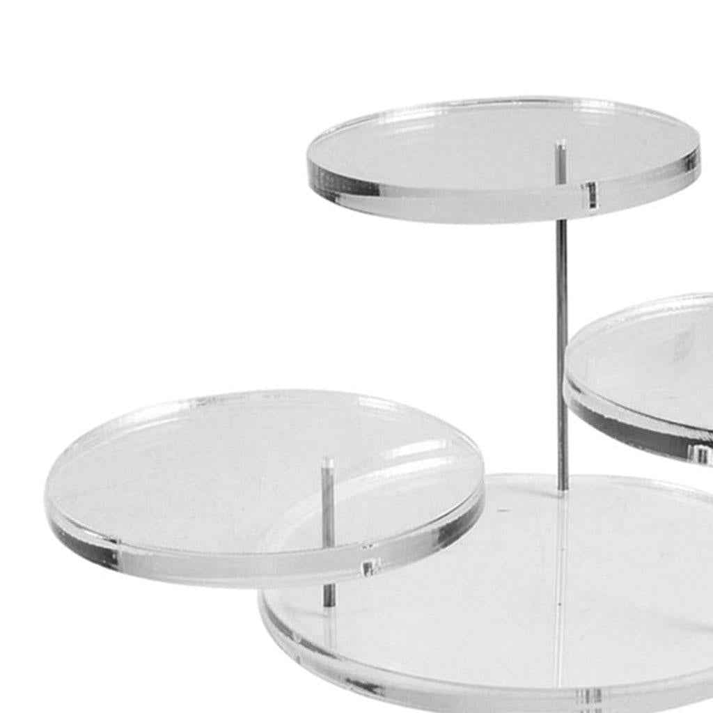 Round Cake Stand Cupcake Stand Reusable for Celebration Wedding Decoration Transparent S