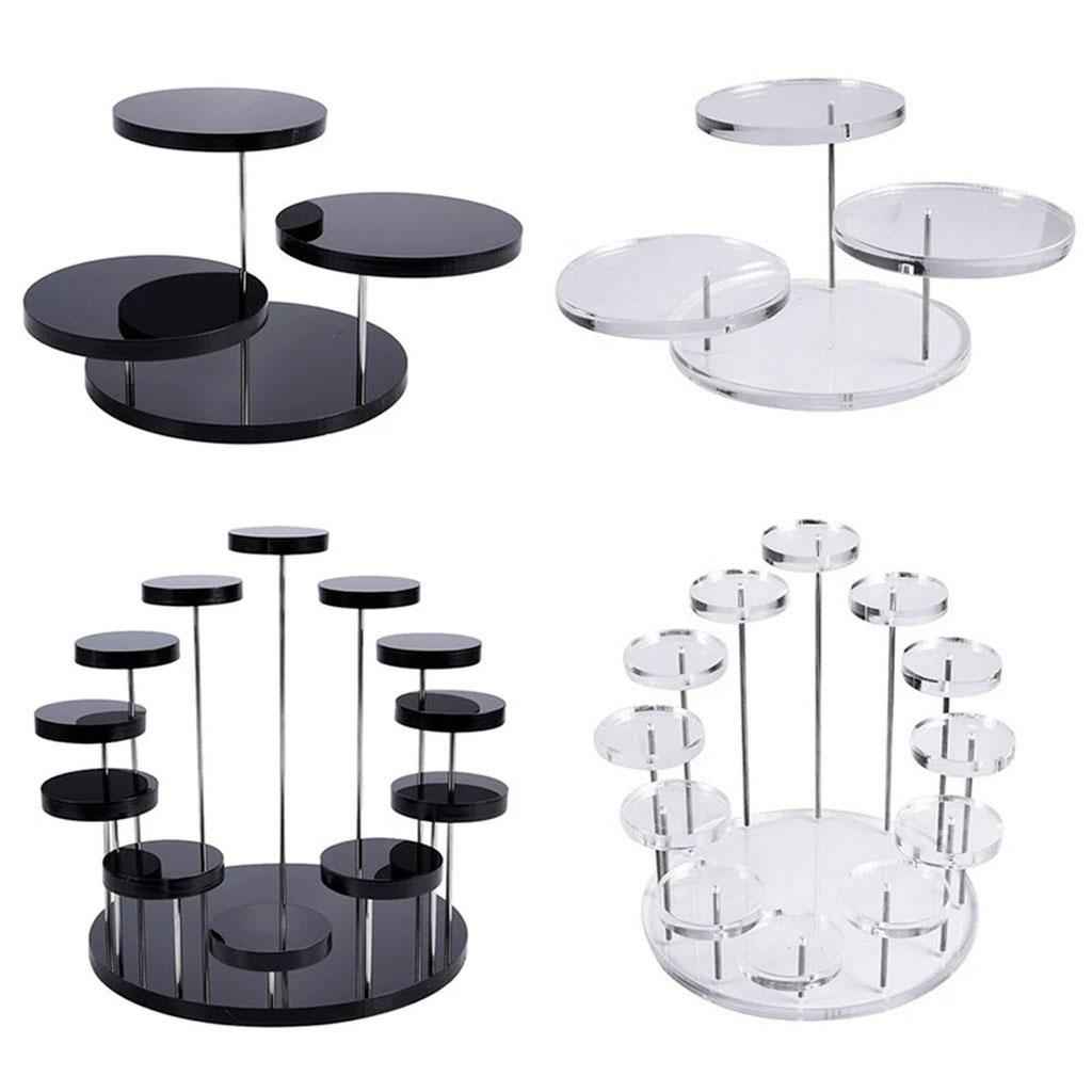 Round Cake Stand Cupcake Stand Reusable for Celebration Wedding Decoration Transparent S