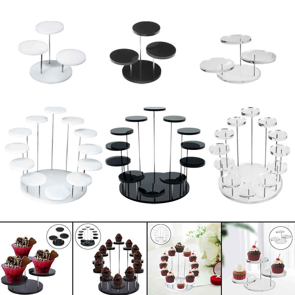 Round Cake Stand Cupcake Stand Reusable for Celebration Wedding Decoration Transparent S