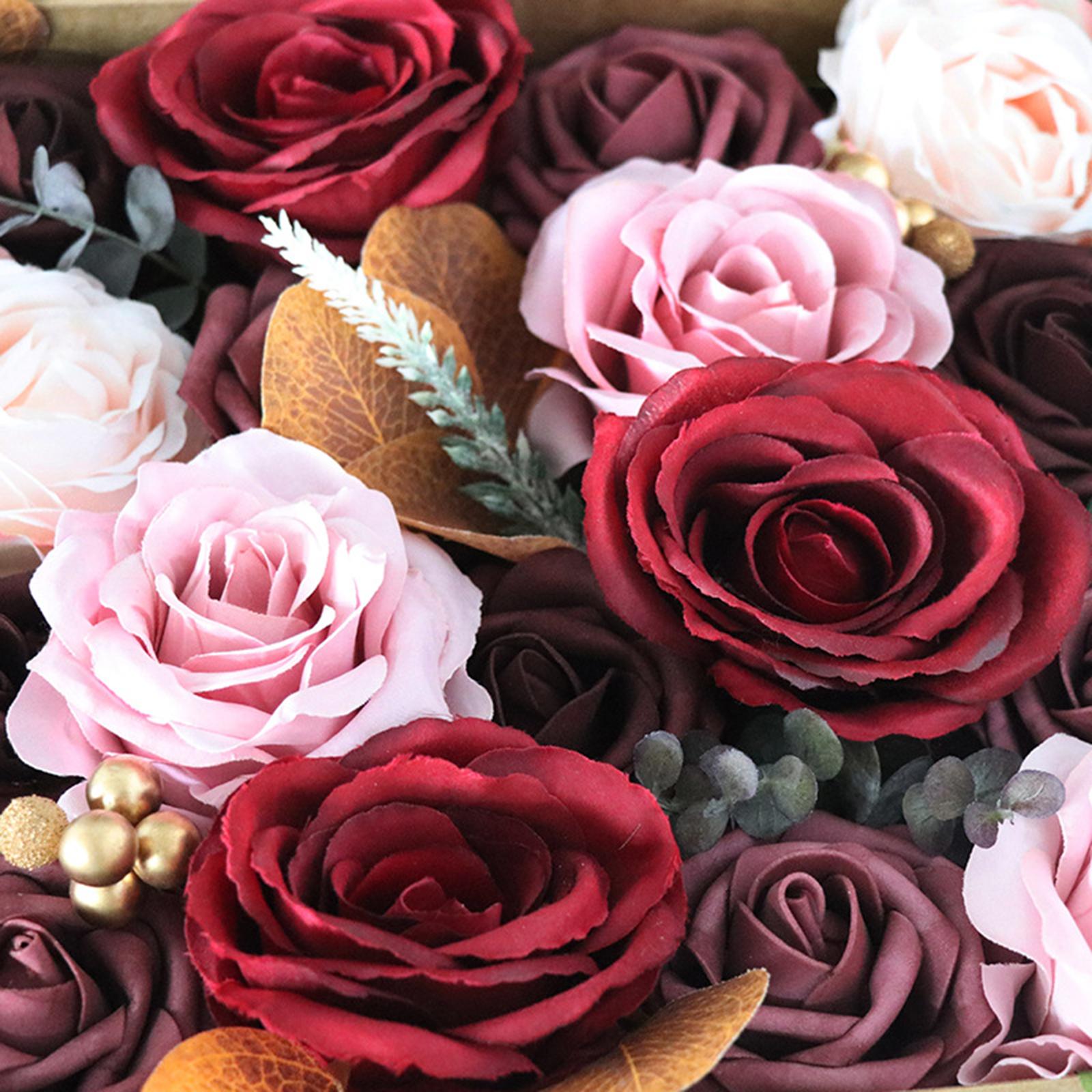 Artificial Flowers Box Arrangements DIY for Party Table Chair Ornament