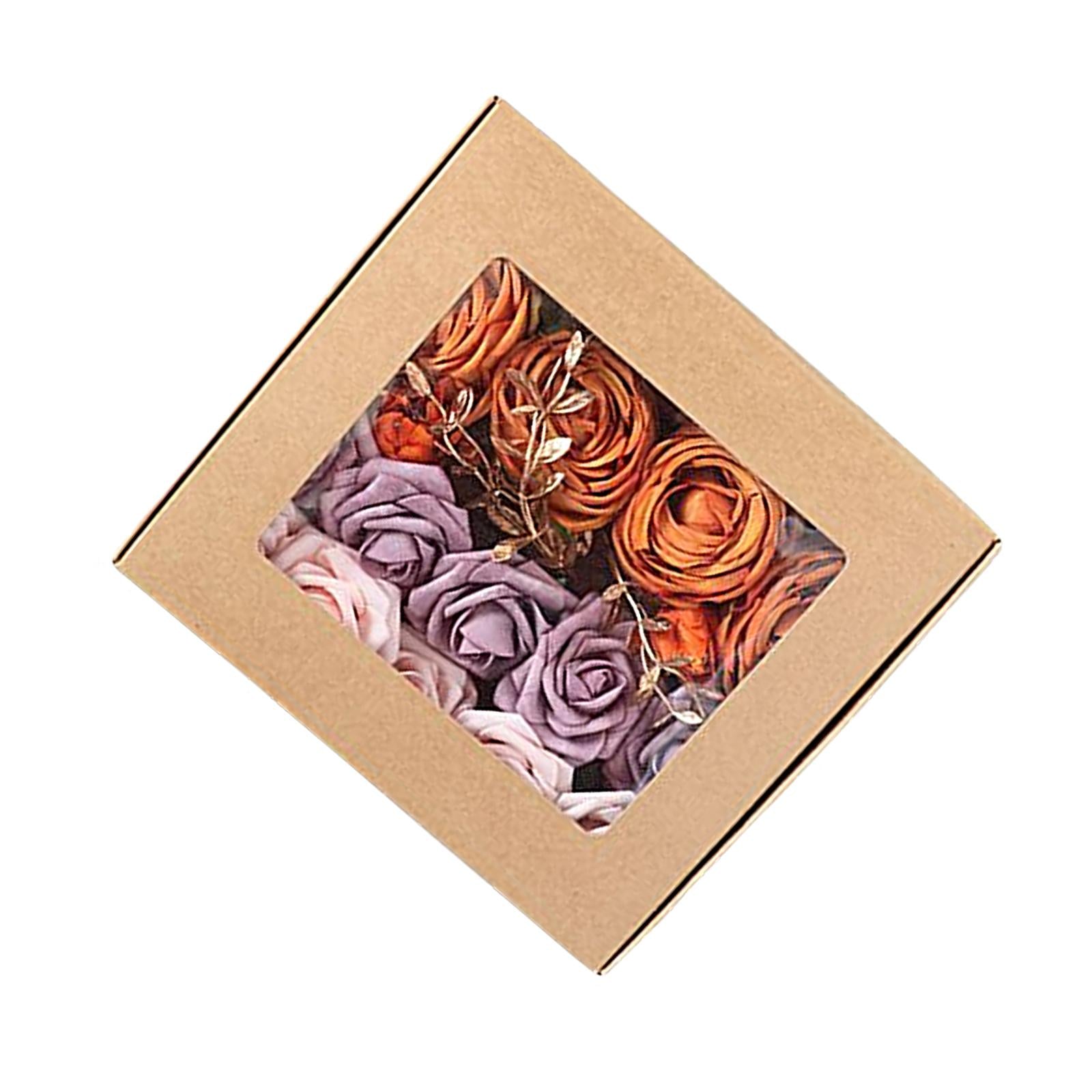 Artificial Flowers Combo Box Set Easy to Operate for Shower Party Decor Orange Purple Pink