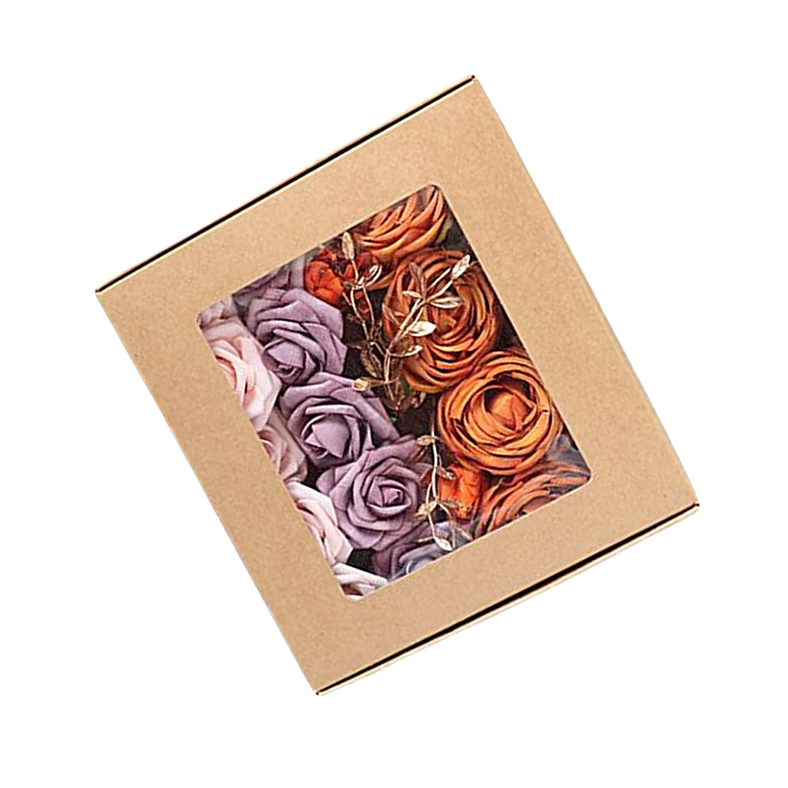 Artificial Flowers Combo Box Set Easy to Operate for Shower Party Decor Orange Purple Pink