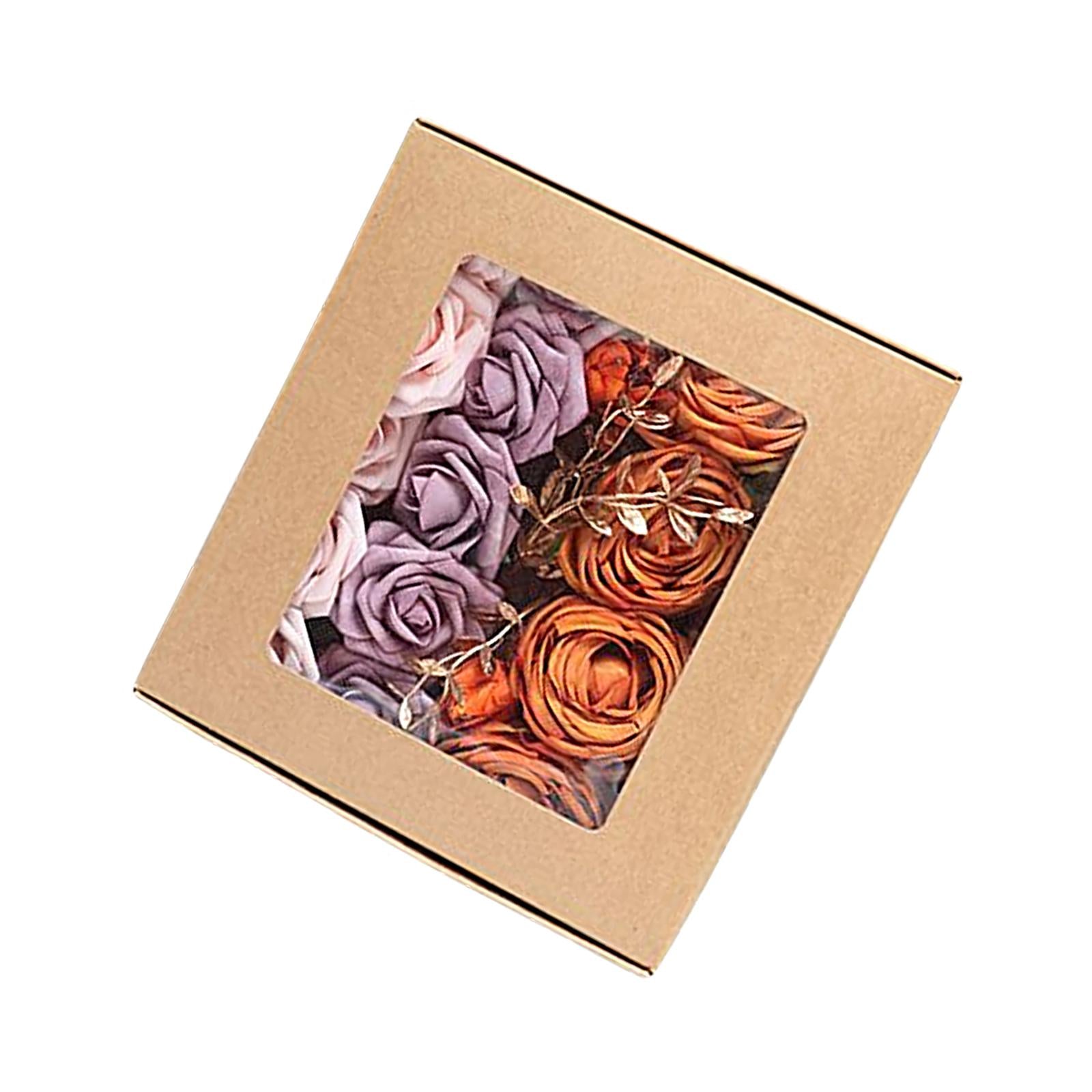 Artificial Flowers Combo Box Set Easy to Operate for Shower Party Decor Orange Purple Pink