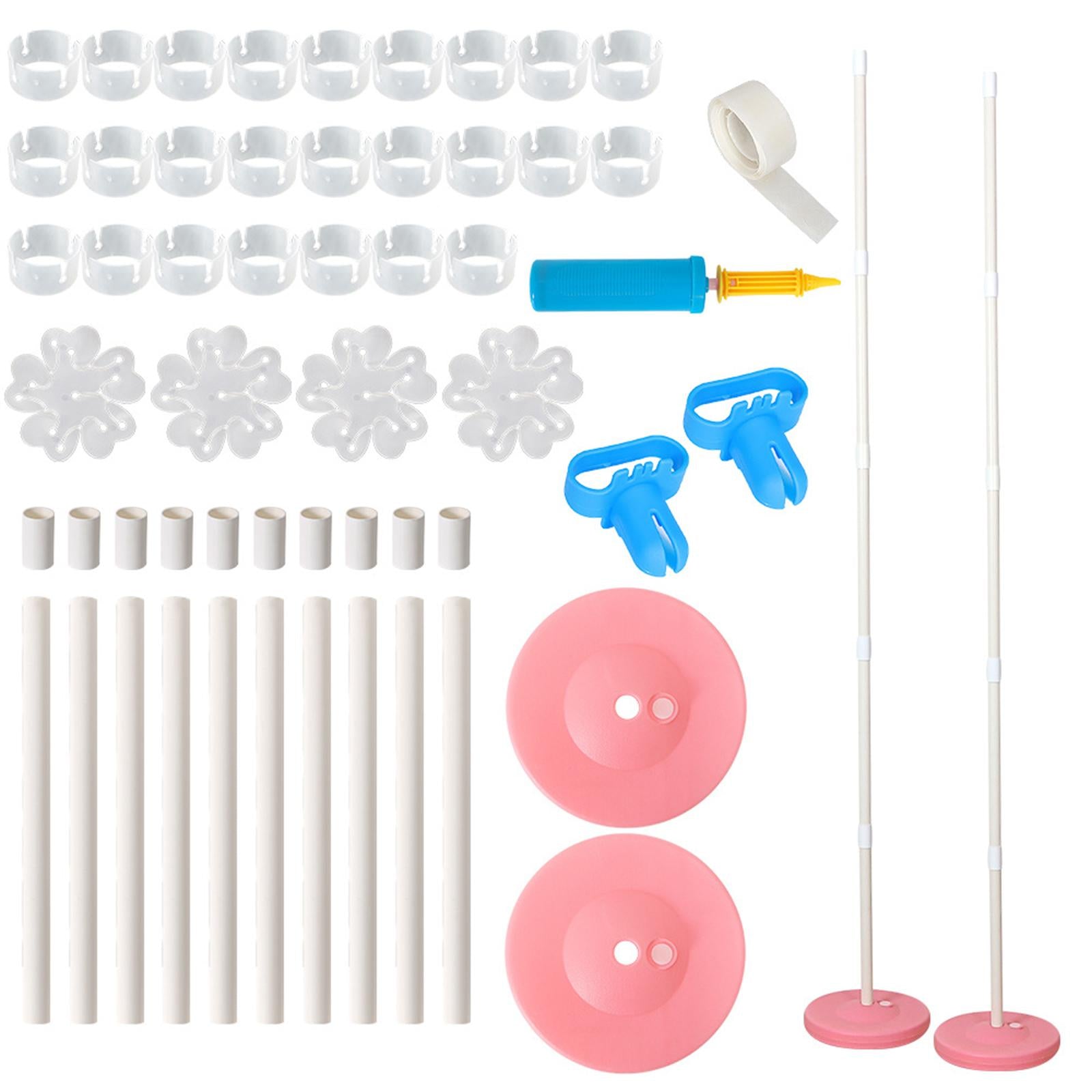 Balloon Column Kit Base Stand 10 Poles for Wedding Party Builder Kits White