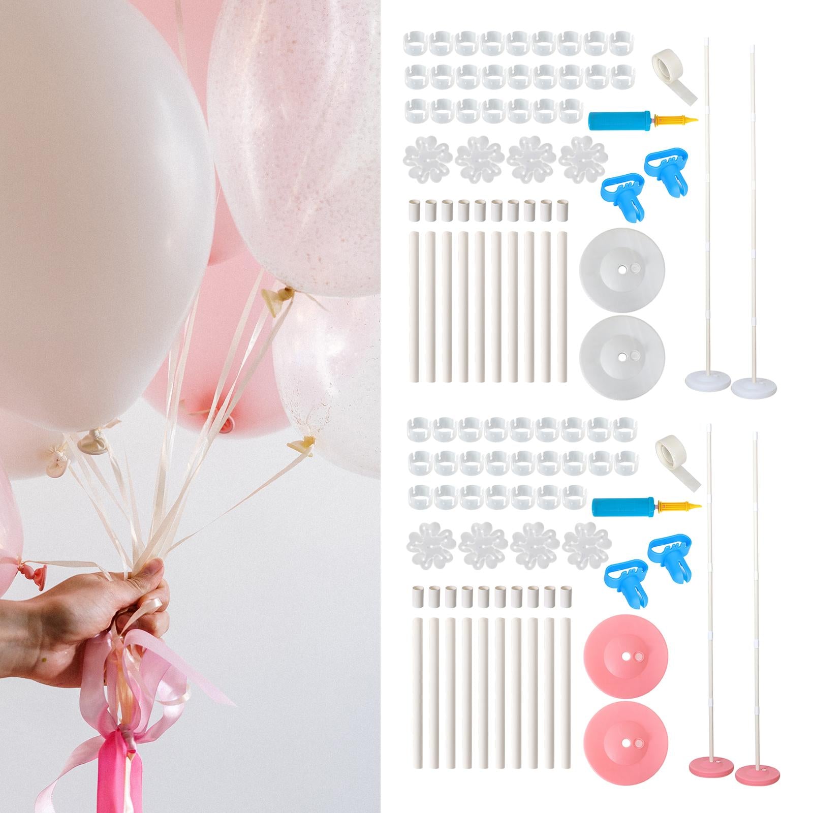 Balloon Column Kit Base Stand 10 Poles for Wedding Party Builder Kits White