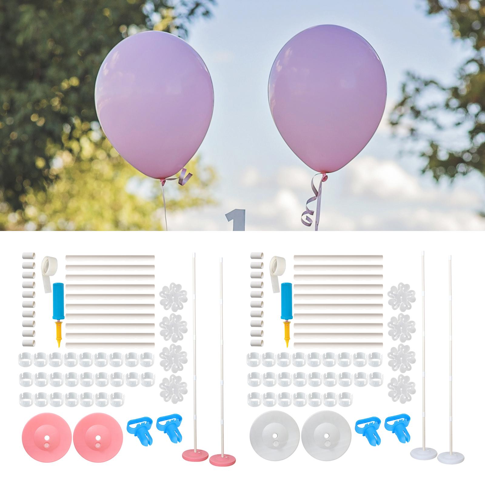 Balloon Column Kit Base Stand 10 Poles for Wedding Party Builder Kits White