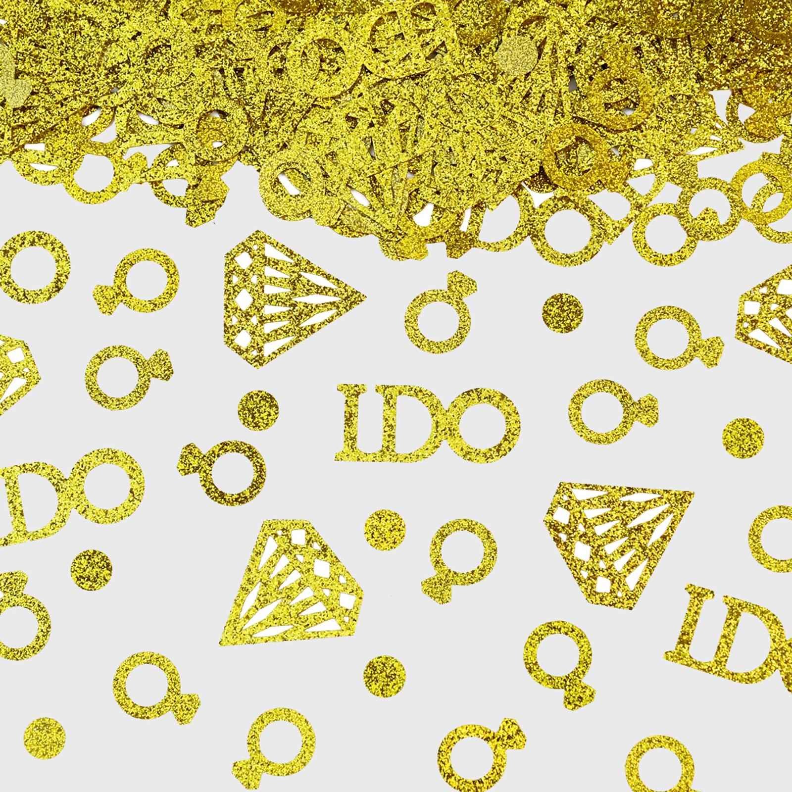Confetti Diamond i Do Letter Shower Party for Wedding Table Baby Shower Gold