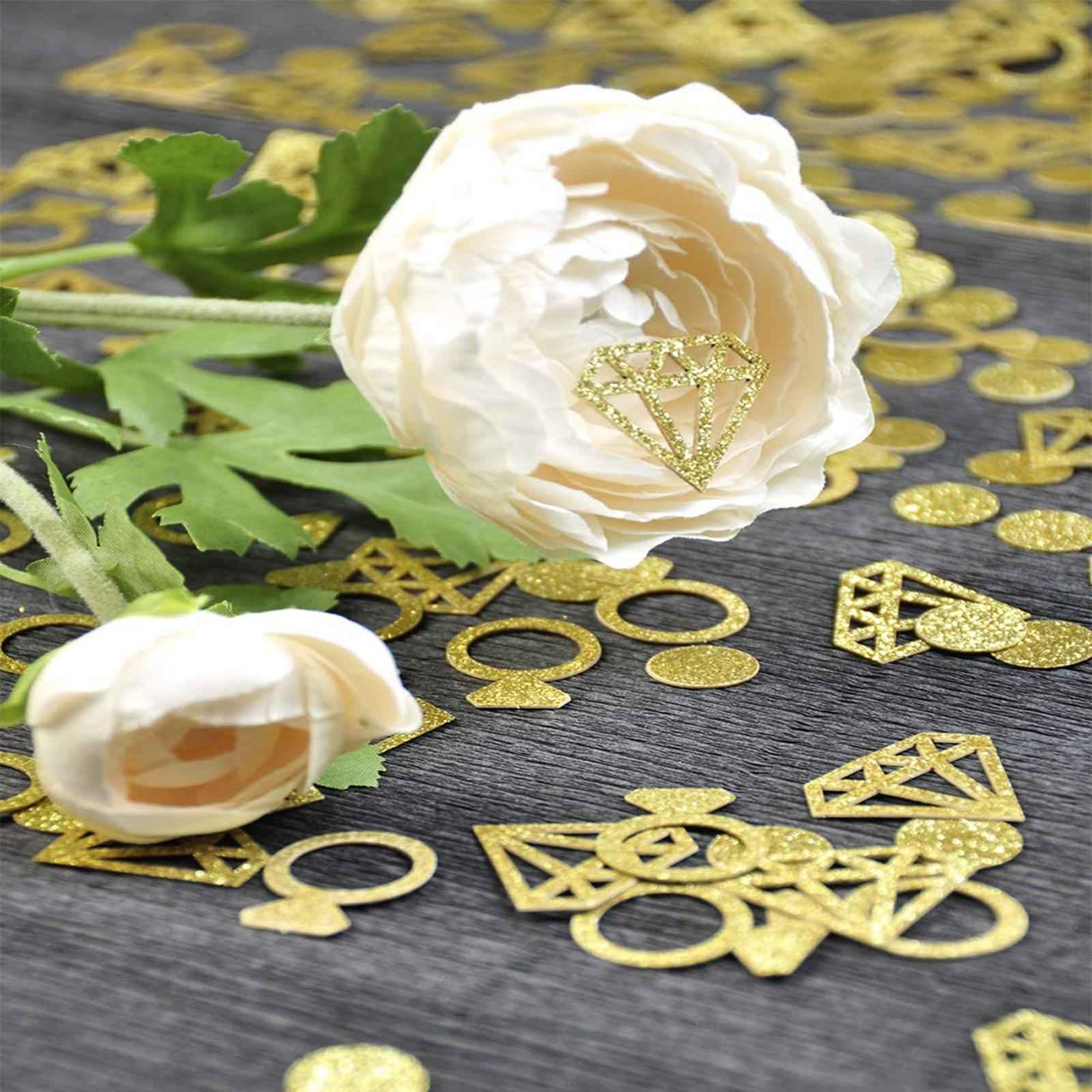Confetti Diamond i Do Letter Shower Party for Wedding Table Baby Shower Gold