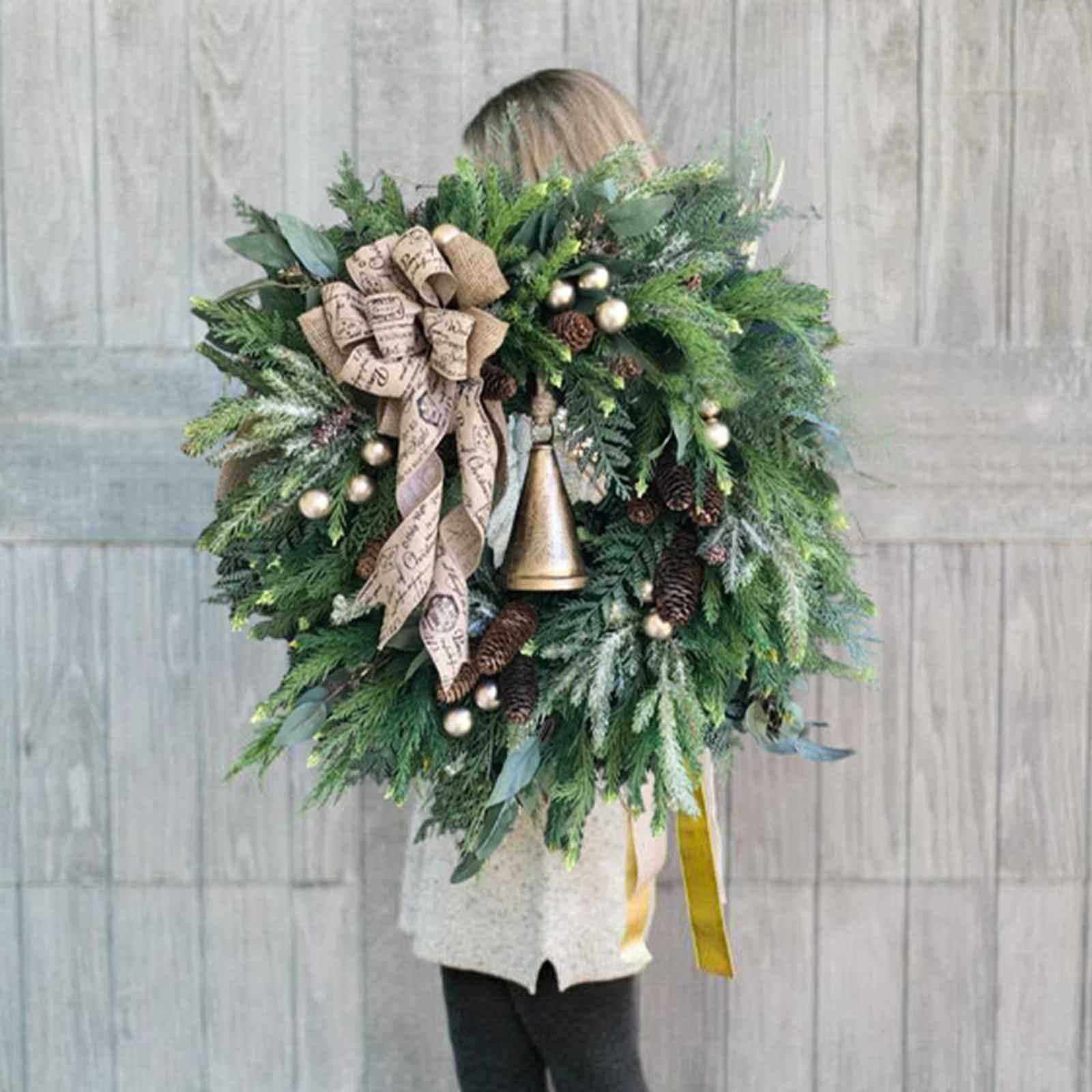Artificial Flower Wreath Christmas Garland Hanging for Door Decoration
