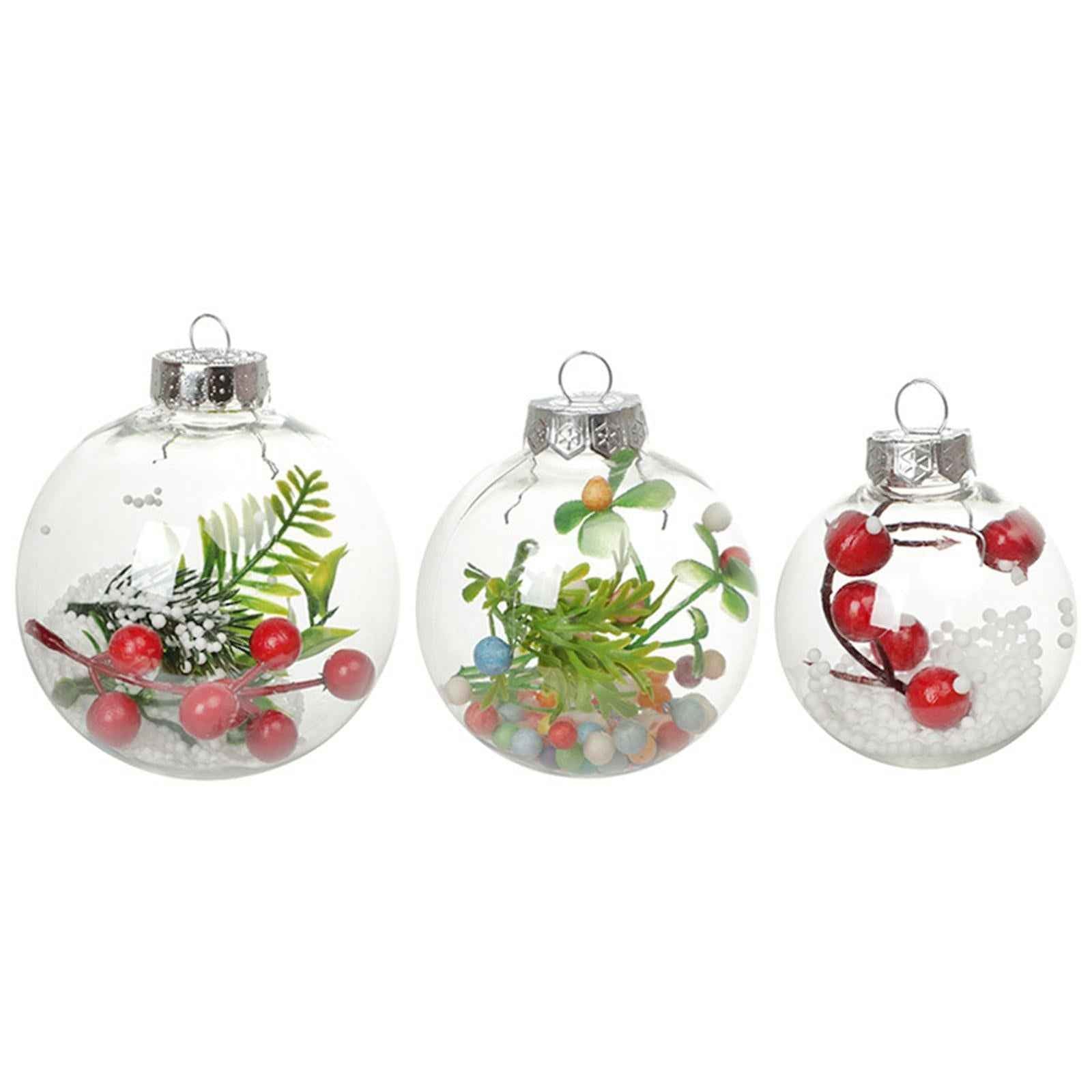 6x Clear Christmas Ball Ornaments Party Supplies for Bedroom Christmas 10cm Aureate