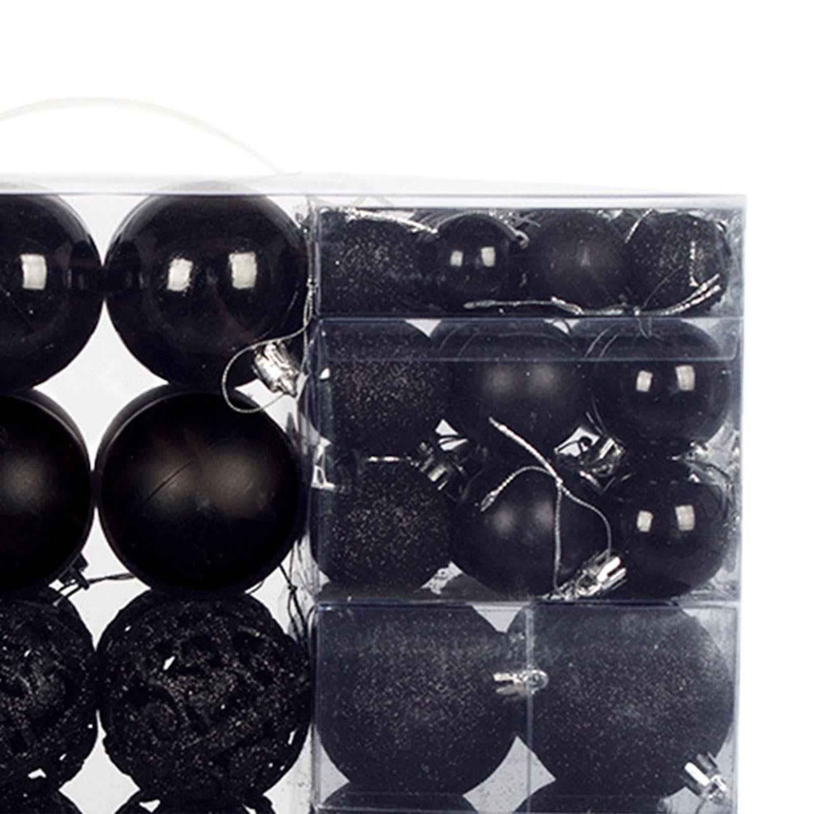 100Pcs Christmas Ball Ornaments Hanging Xmas for Anniversary Wedding Festive black