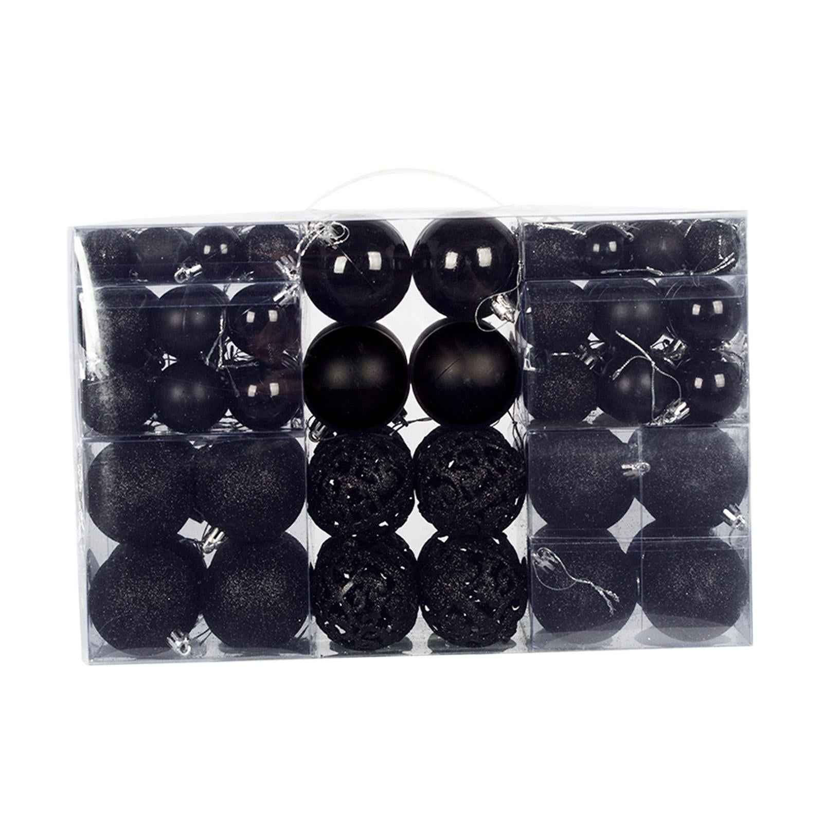 100Pcs Christmas Ball Ornaments Hanging Xmas for Anniversary Wedding Festive black