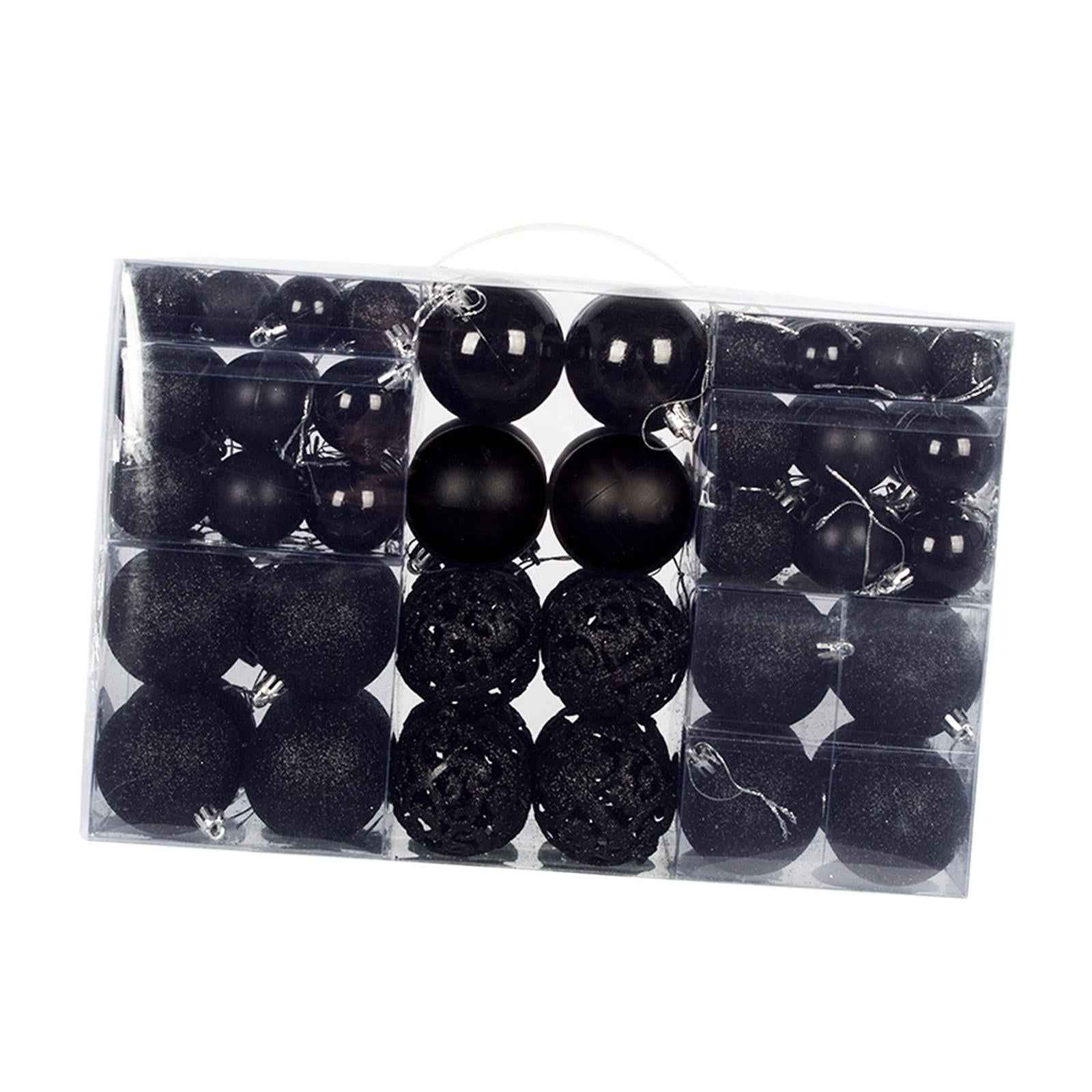 100Pcs Christmas Ball Ornaments Hanging Xmas for Anniversary Wedding Festive black
