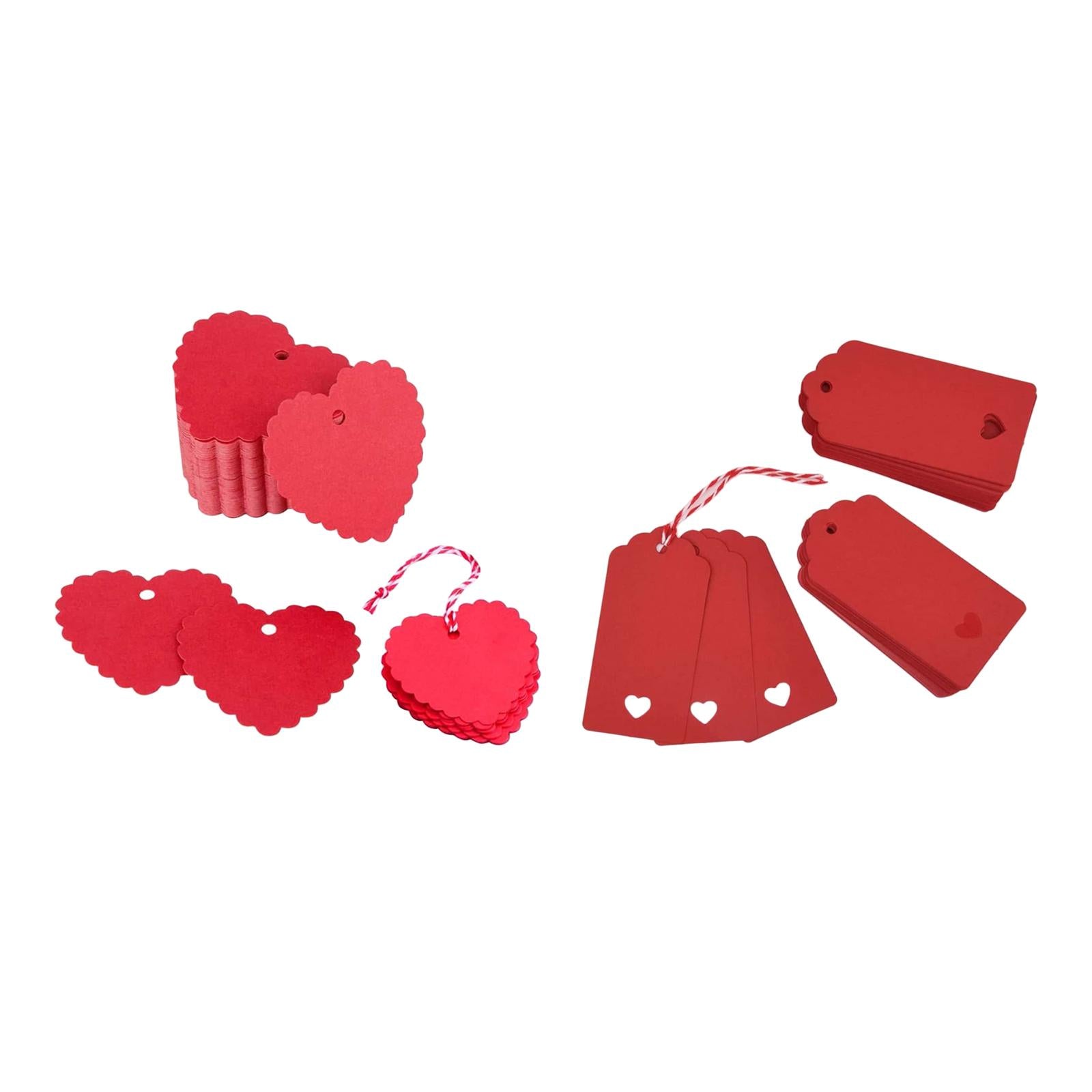 2x50Pcs Valentine's Day Gift Tags with String Art Crafts Heart Shaped Gift Tags