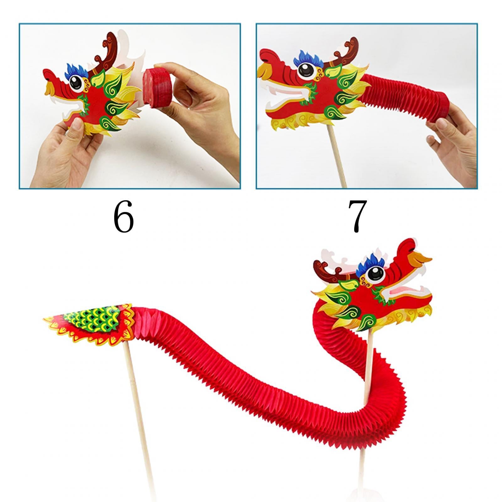 4xChinese New Year Dragon Dance DIY Material Package Party Novelty Decorations Style B