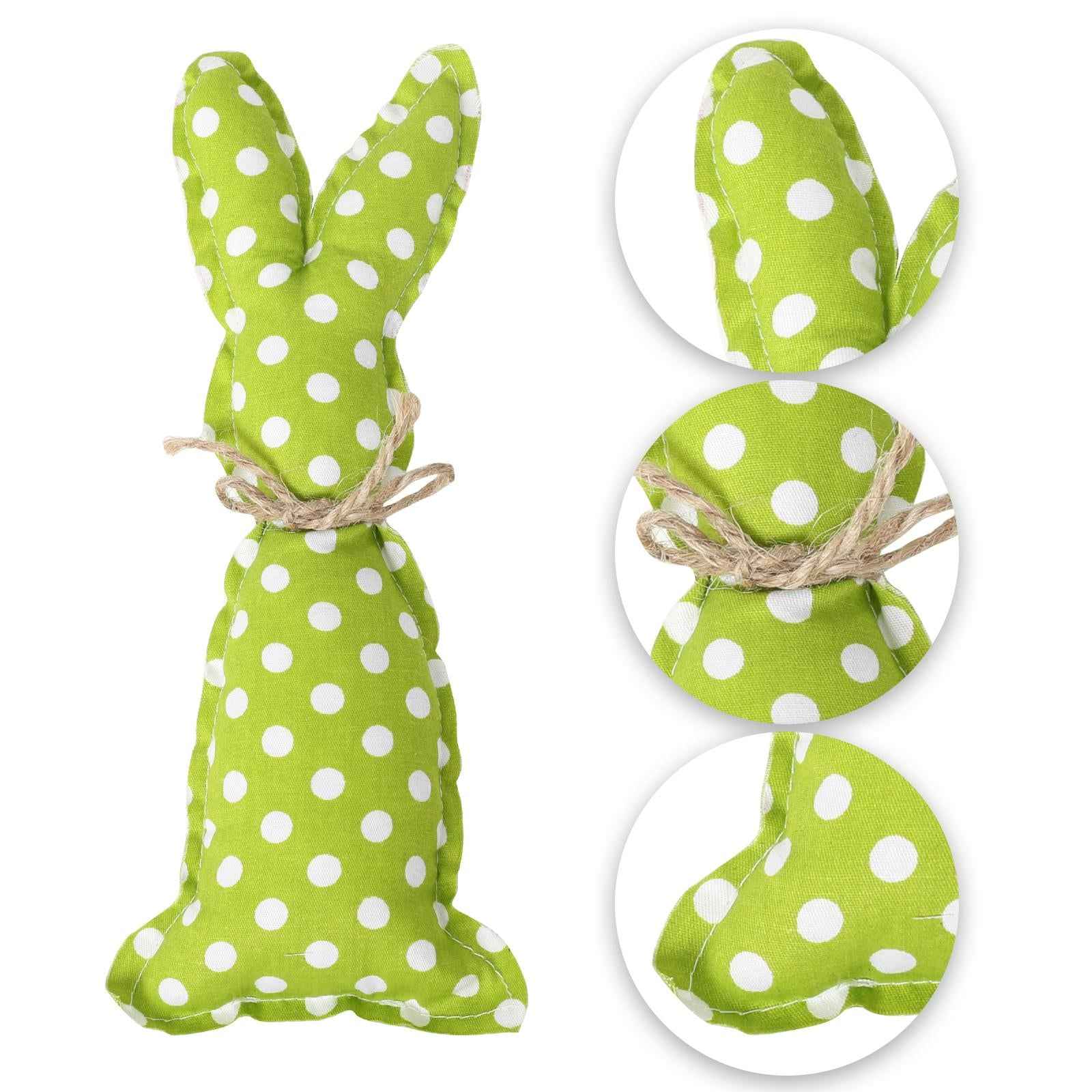 Easter Rabbit Decor Doll Cute Easter Decoration Supplies for Girlfriend Gift Green Dots