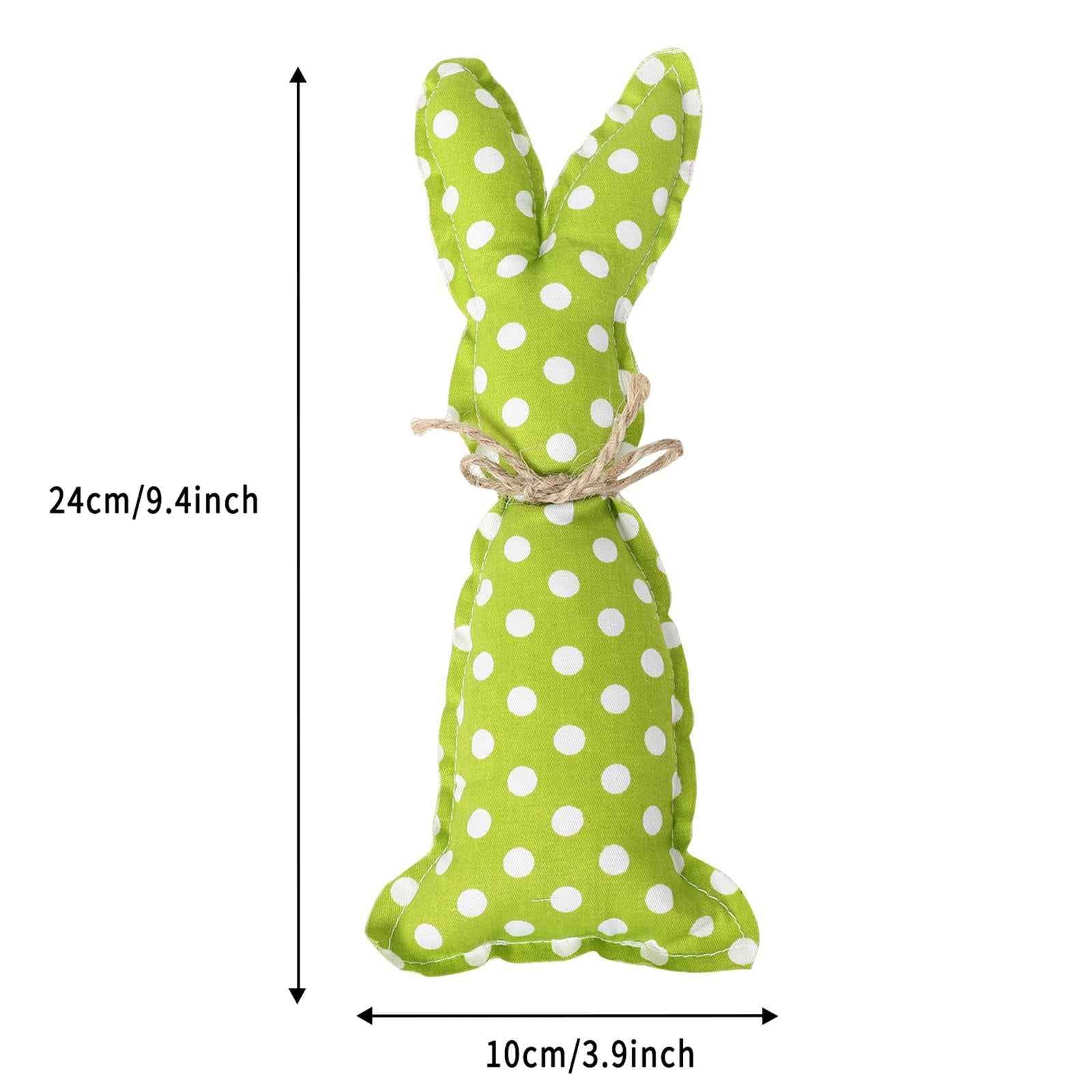 Easter Rabbit Decor Doll Cute Easter Decoration Supplies for Girlfriend Gift Green Dots