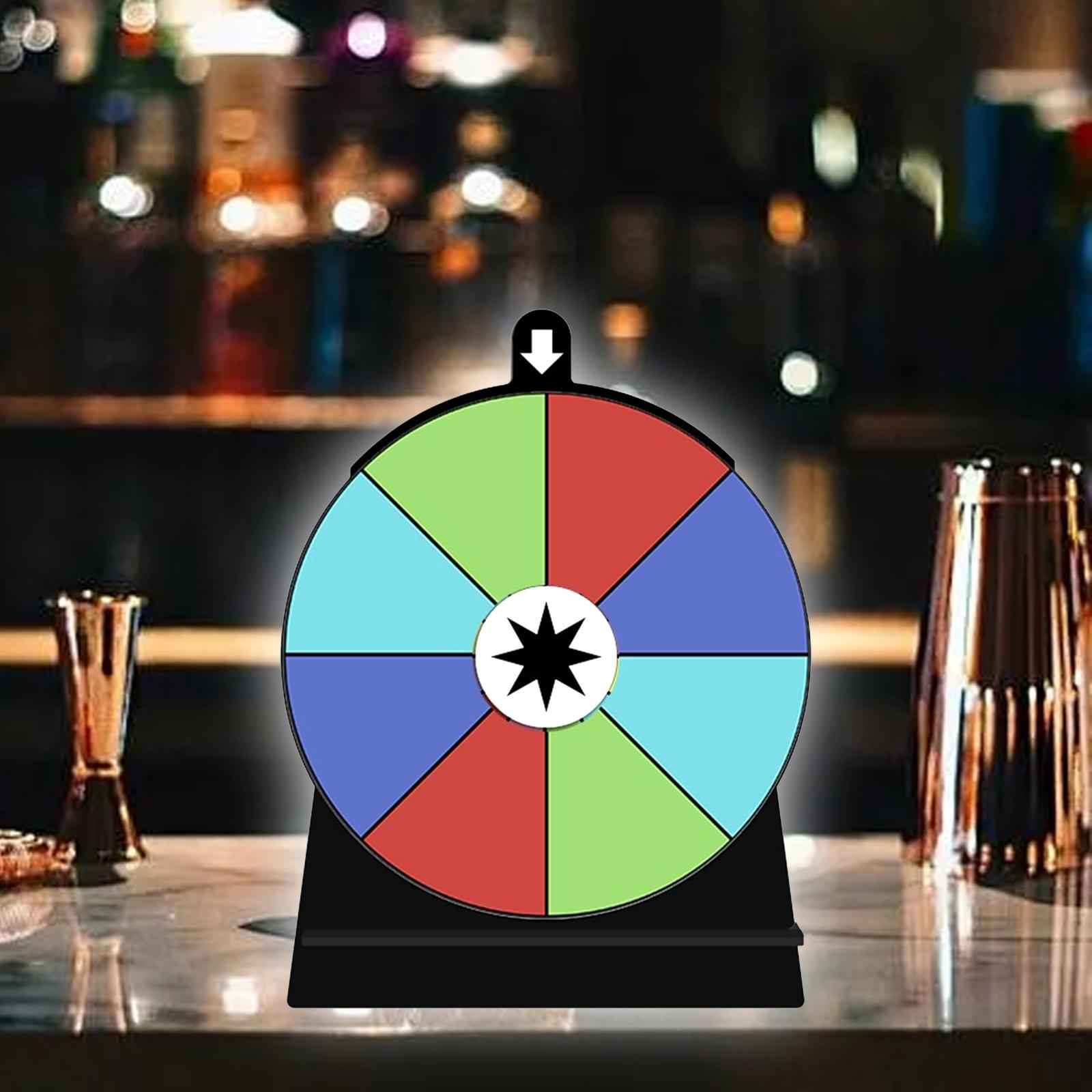 Color Rotating Wheel Editable Roulette Wheel for Restaurant Shops Gatherings 8 Slots