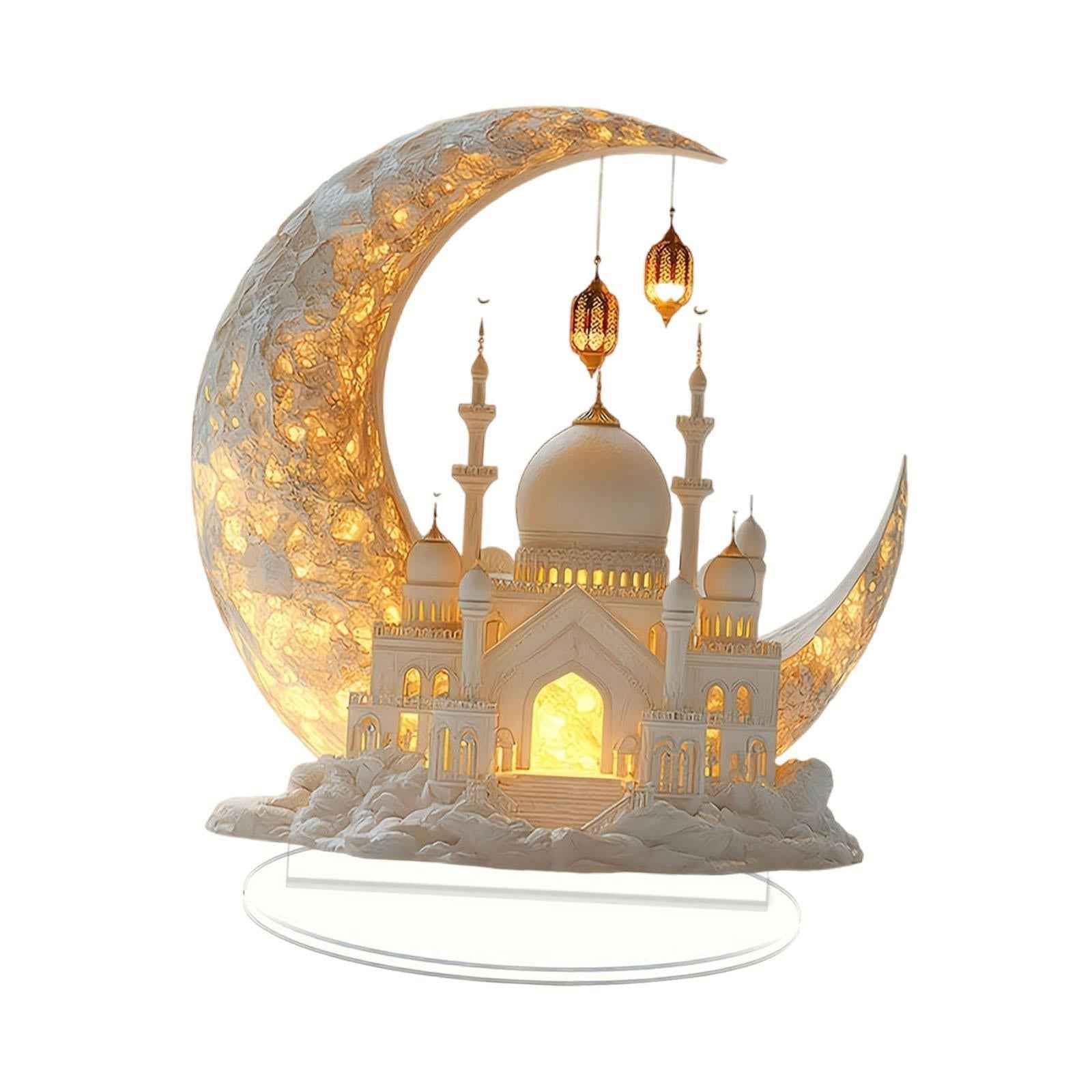 Eid Mubarak Decor Photo Props Ramadan Ornament for Desk Mantelpieces Cabinet