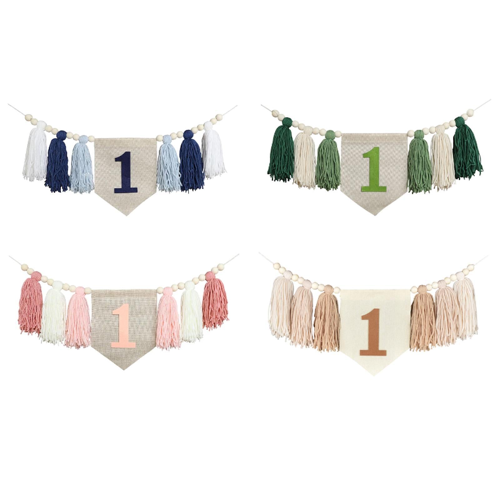 High Chair Banner 1ST Birthday Decoration for Party Kids Room Decor Birthday blue