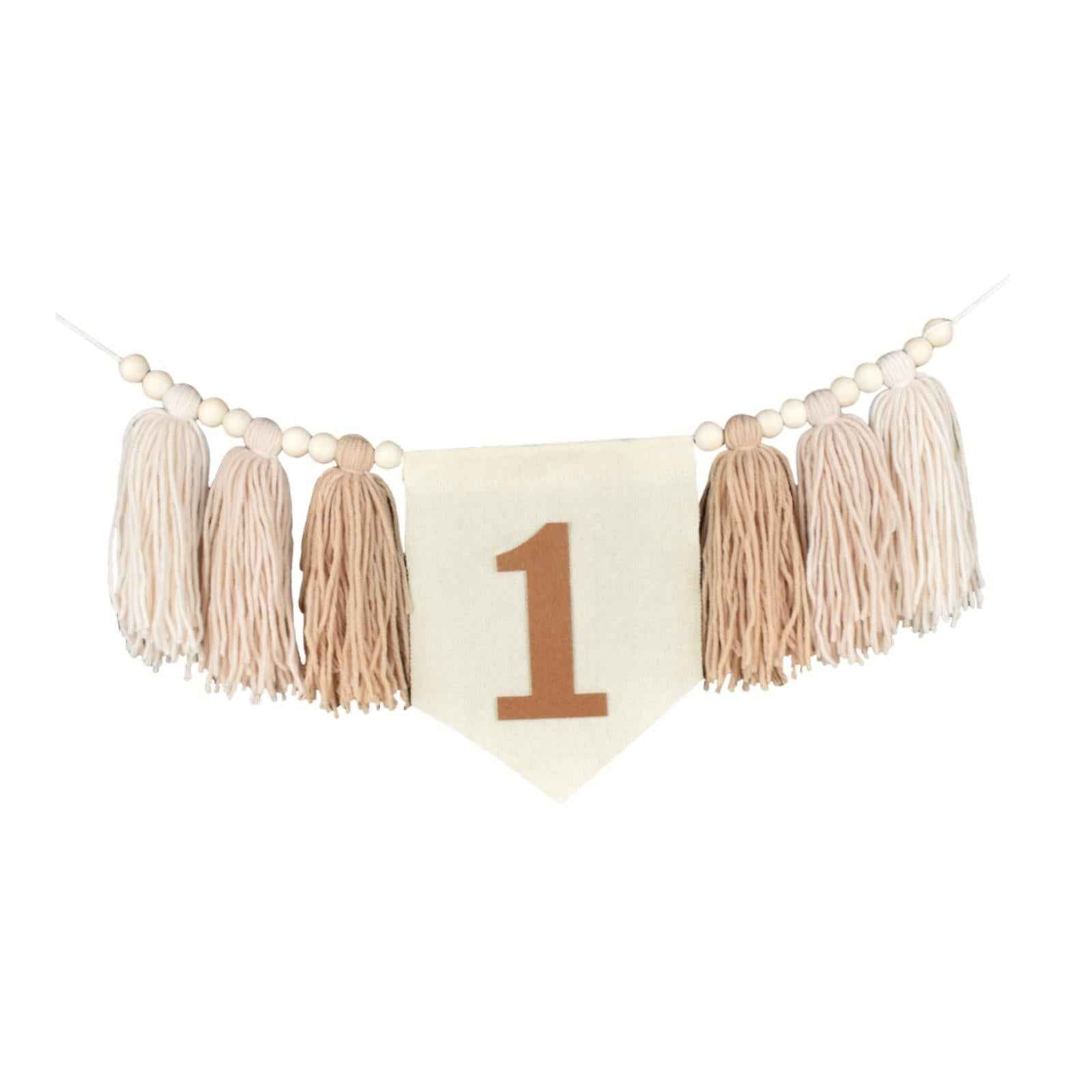 High Chair Banner 1ST Birthday Decoration for Party Kids Room Decor Birthday khaki