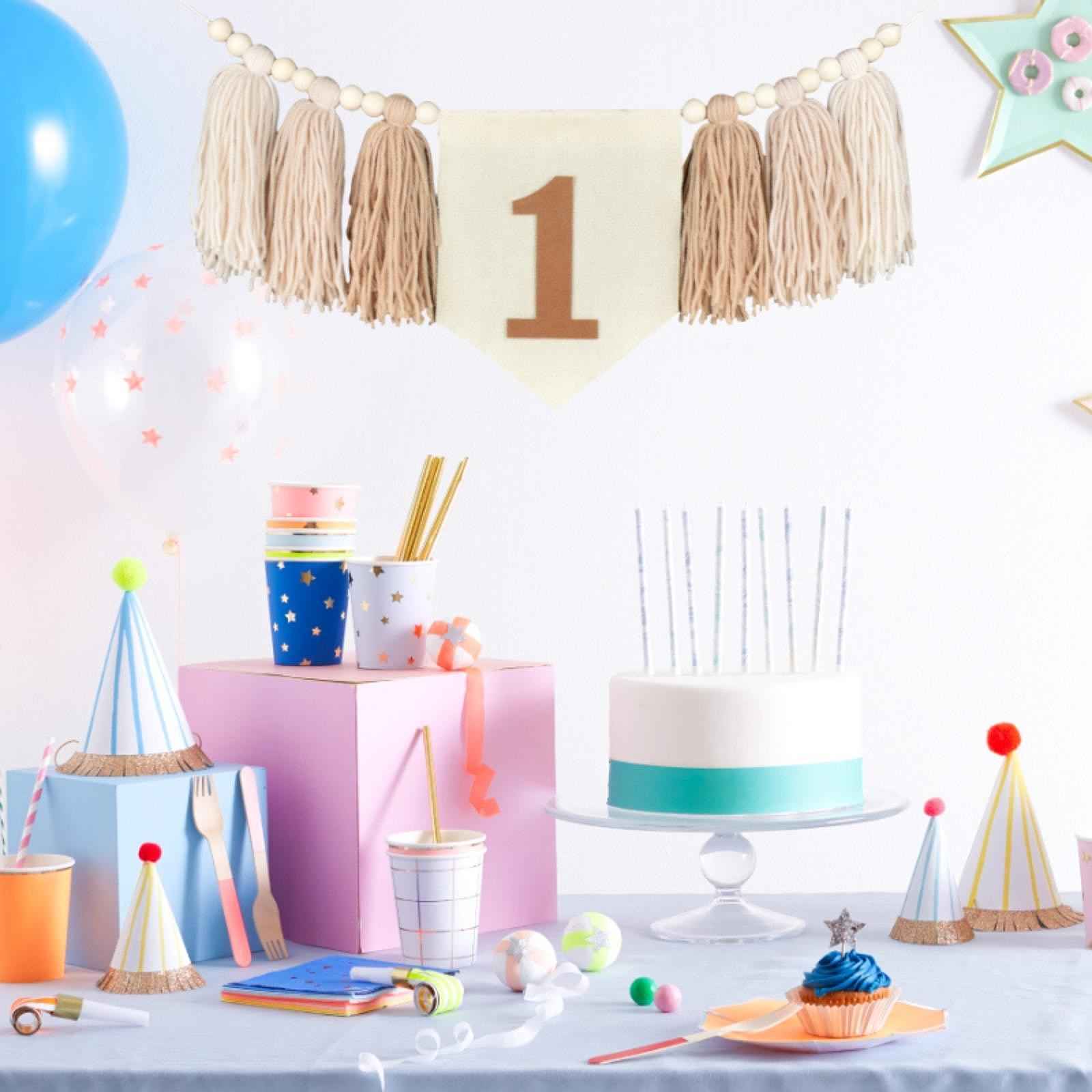 High Chair Banner 1ST Birthday Decoration for Party Kids Room Decor Birthday khaki