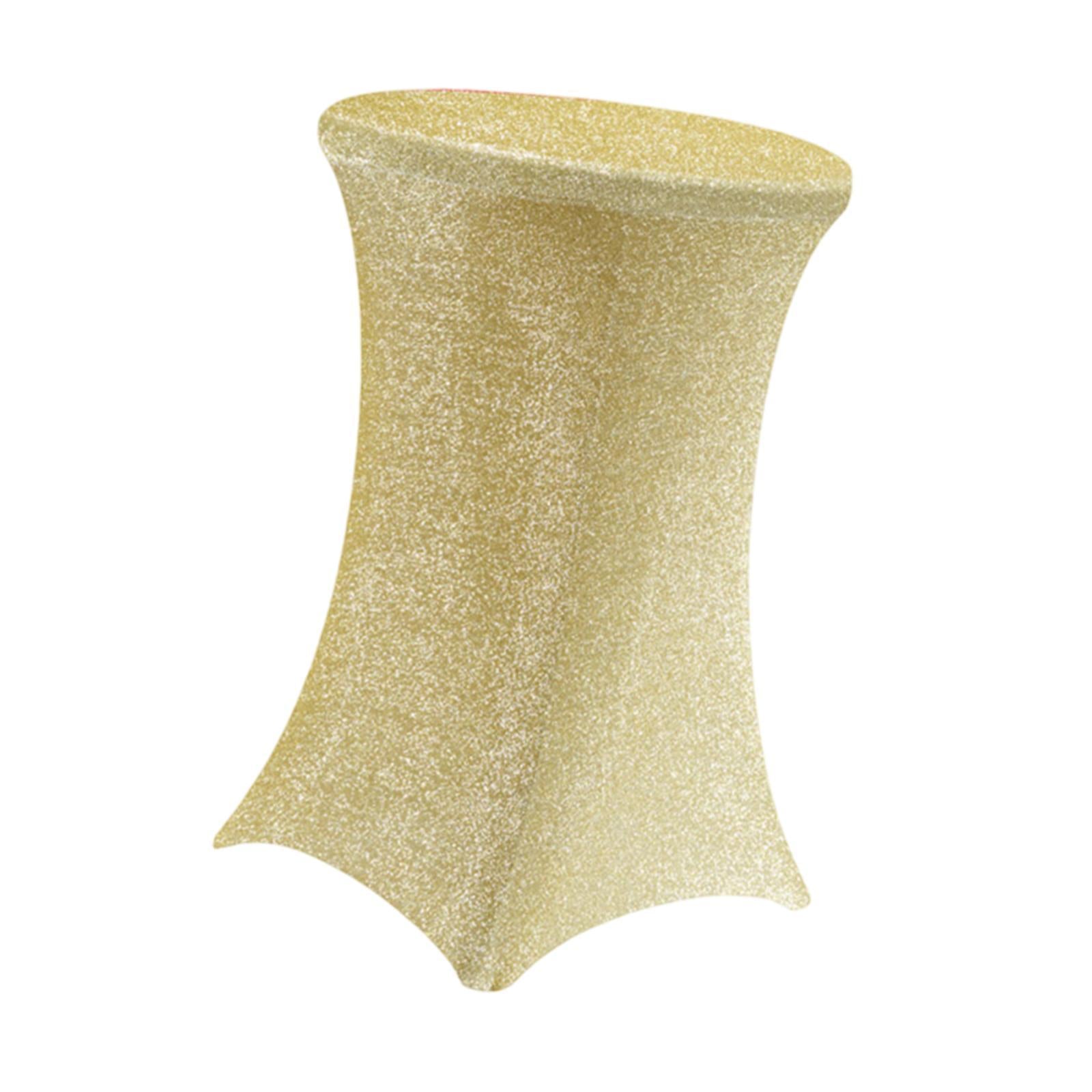 Cocktail Tablecloth Easy to Install Table Cover for Banquet Event Receptions Gold