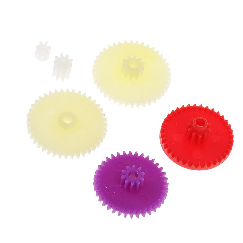 4x6 Pieces/Set Colorful Plastic Gears Car Toy Models Parts Accessories