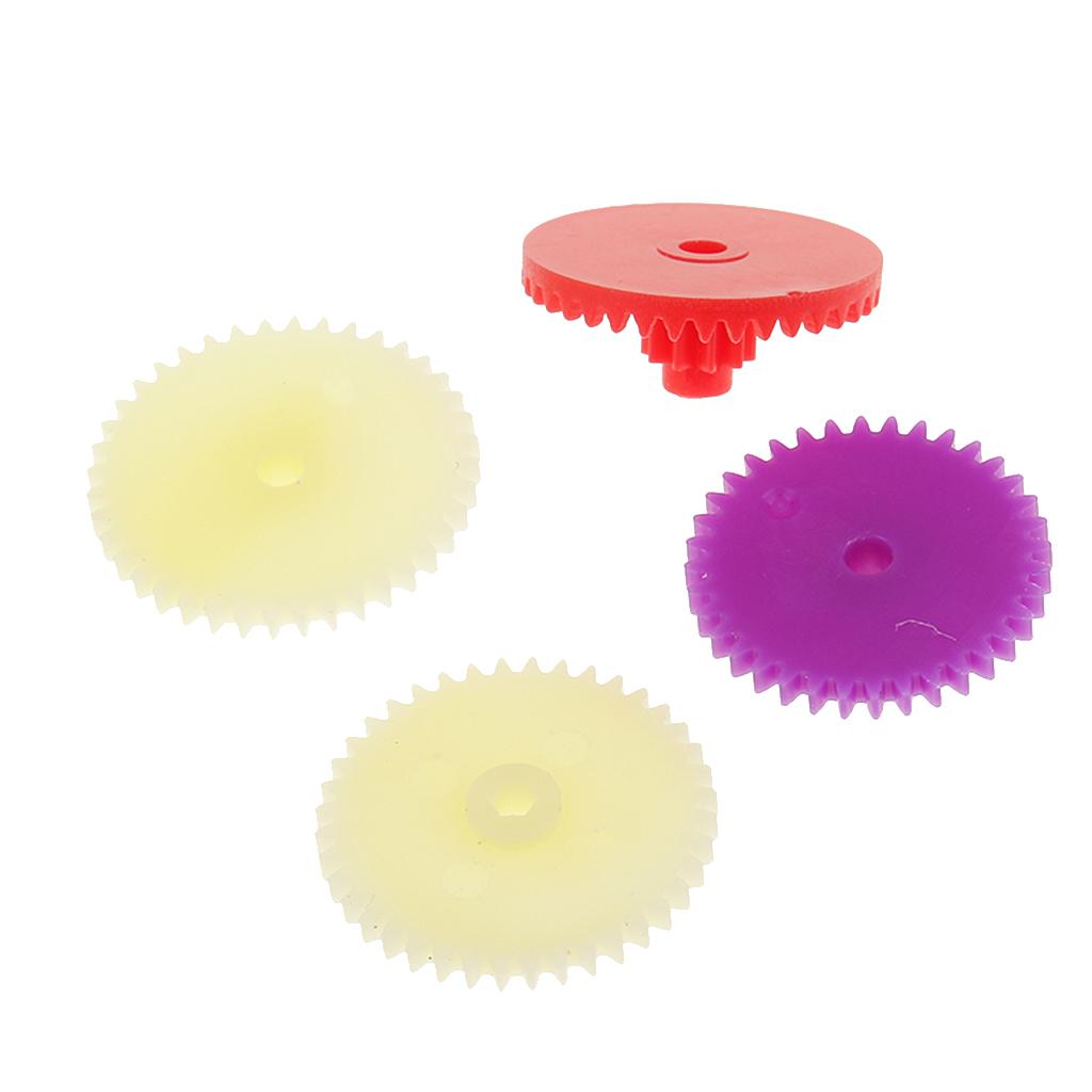 3x6 Pieces/Set Colorful Plastic Gears Car Toy Models Parts Accessories