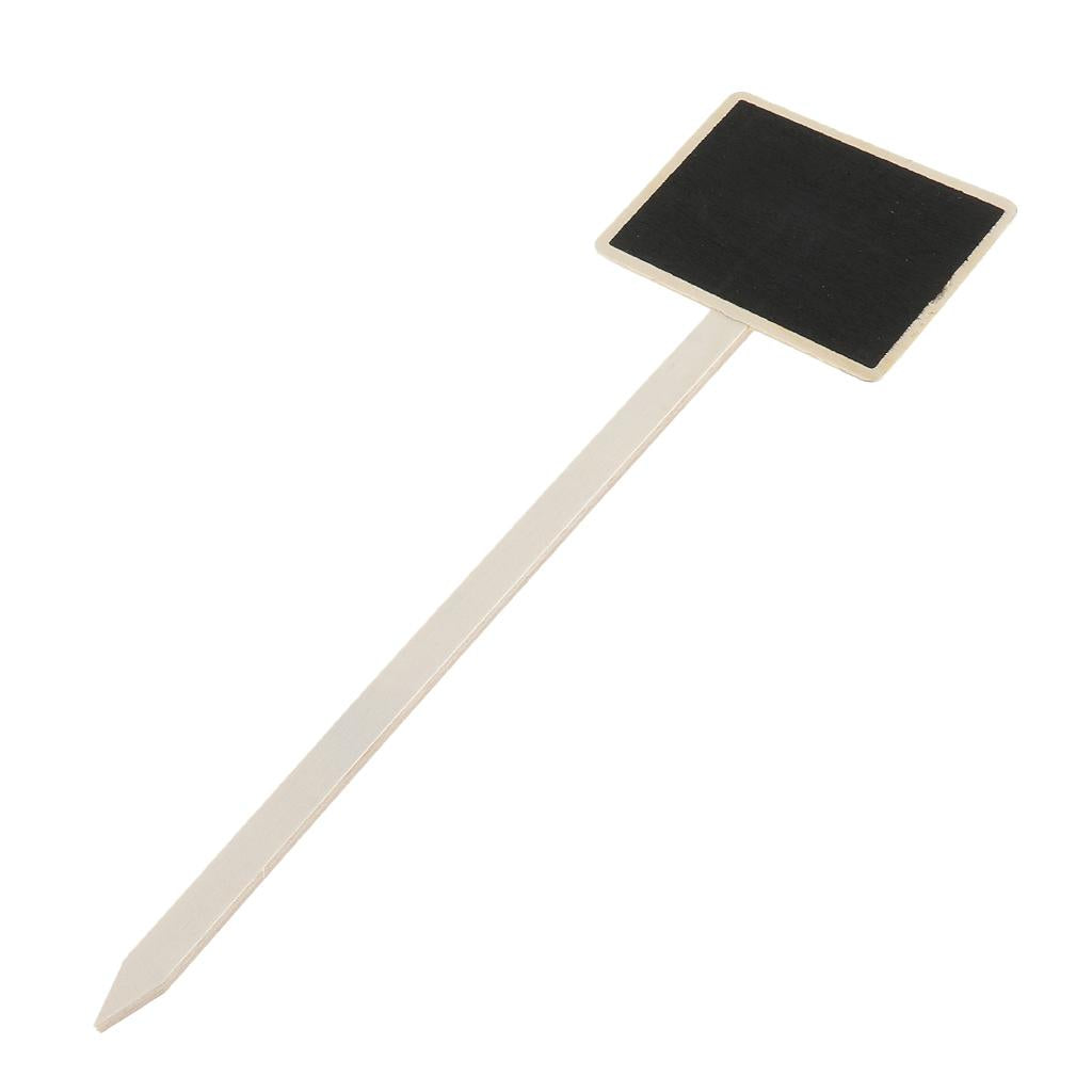 100 Pieces Mini Wooden Blackboard Chalkboard Wooden with Stick Tags
